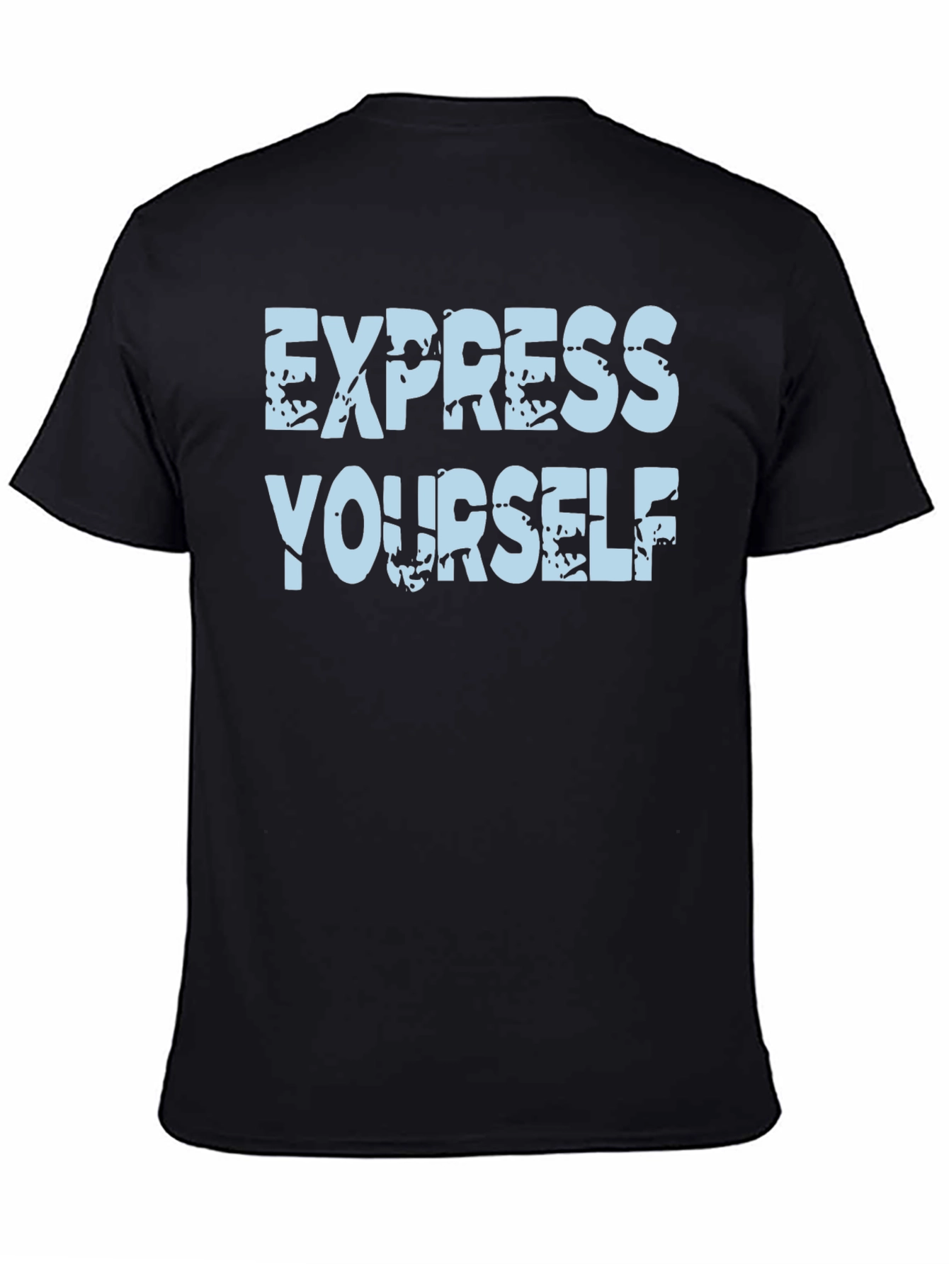Express Yourself Graphic Tee - Black Cotton T-Shirt