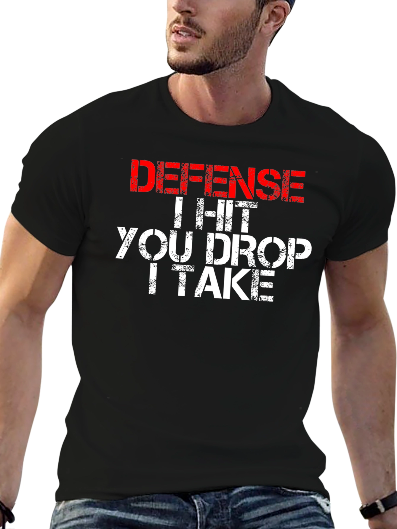 Defense I Hit You Drop I Take Funny T-Shirt