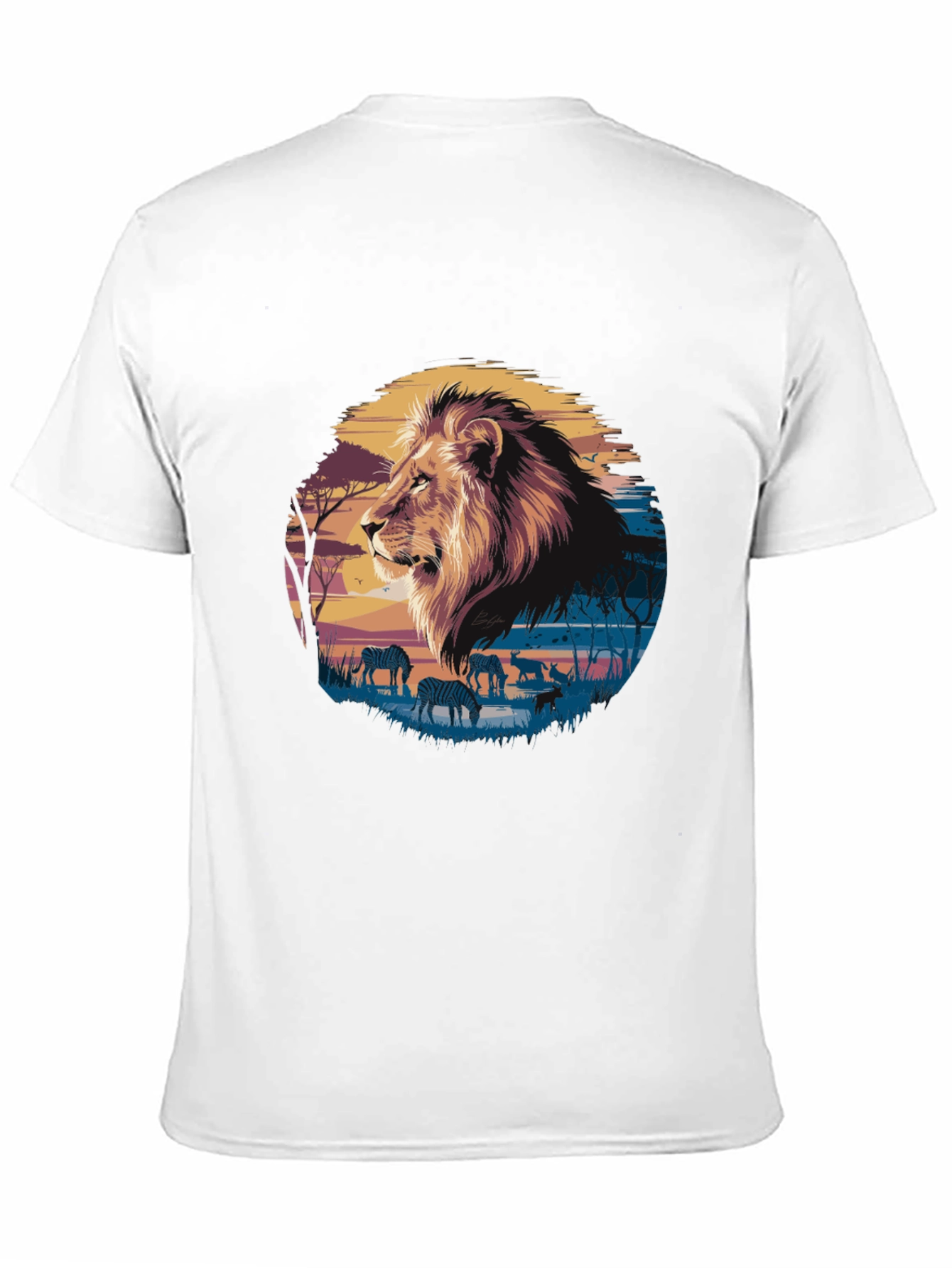Savanna Lion Graphic Tee - Premium Comfort