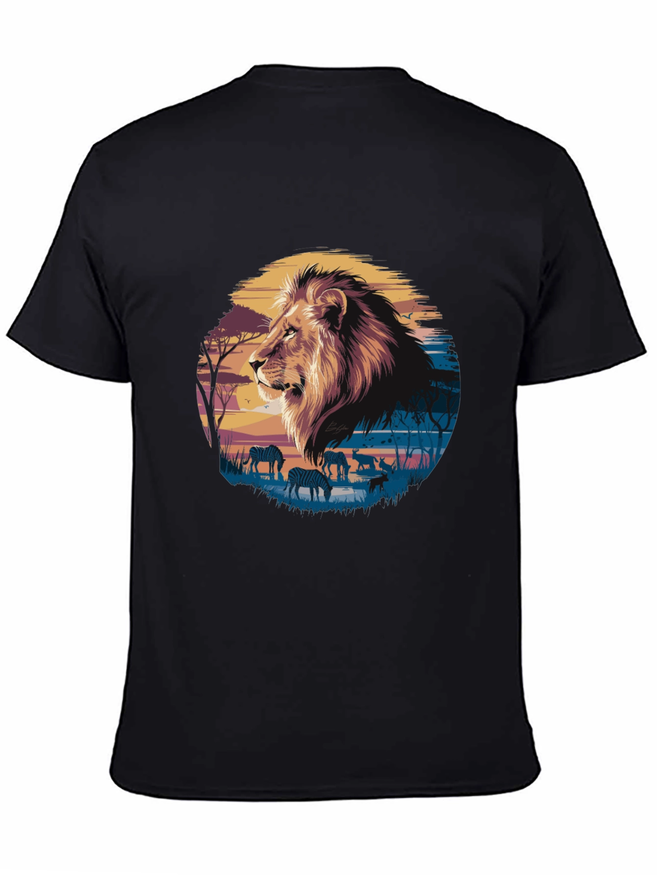 Savanna Lion Graphic Tee - Premium Comfort