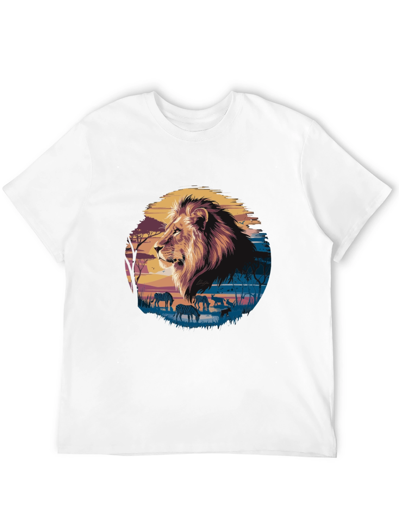 Savanna Lion Graphic Tee - Premium Comfort