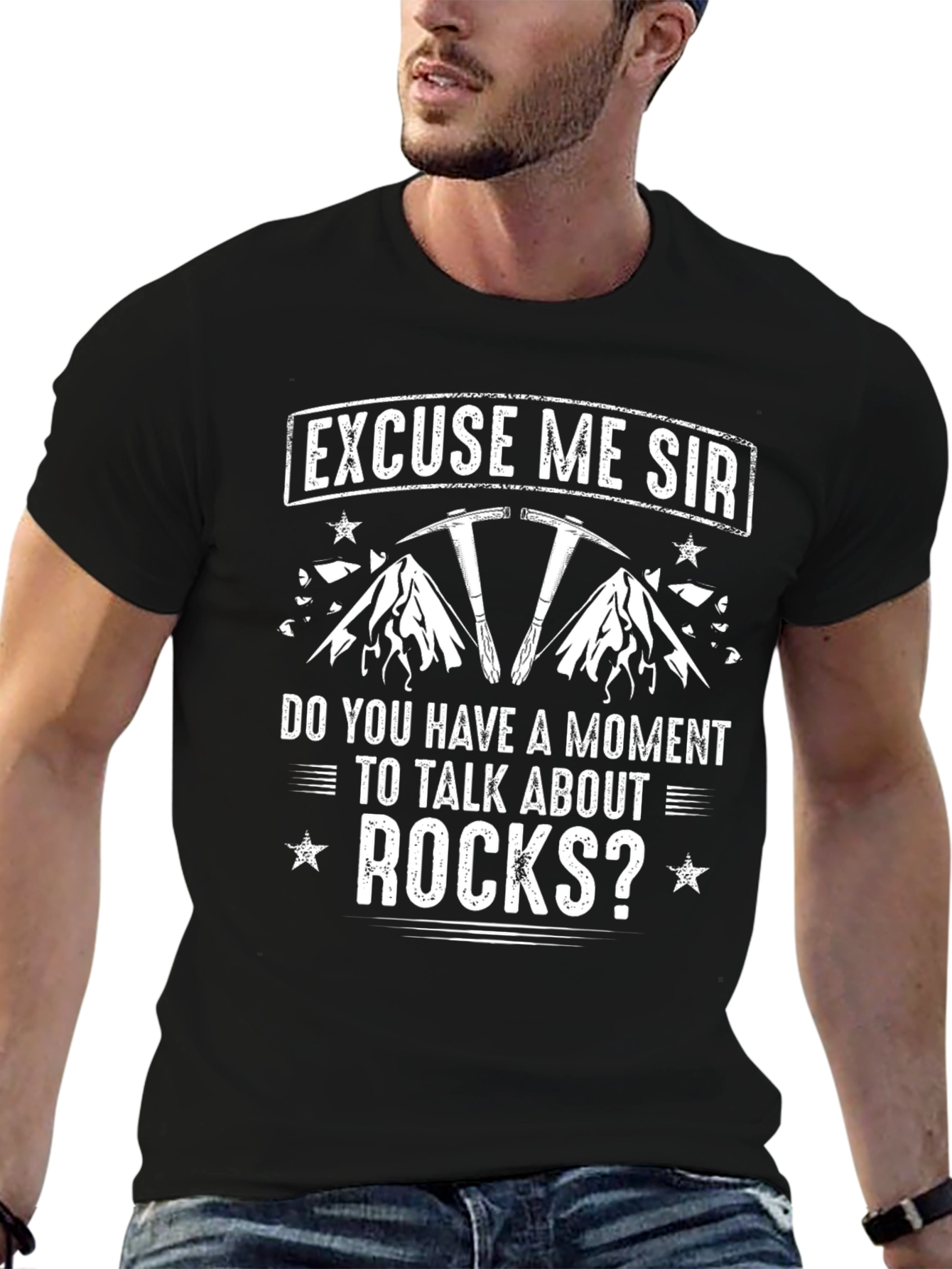 Excuse Me Sir Rocks Graphic T-Shirt