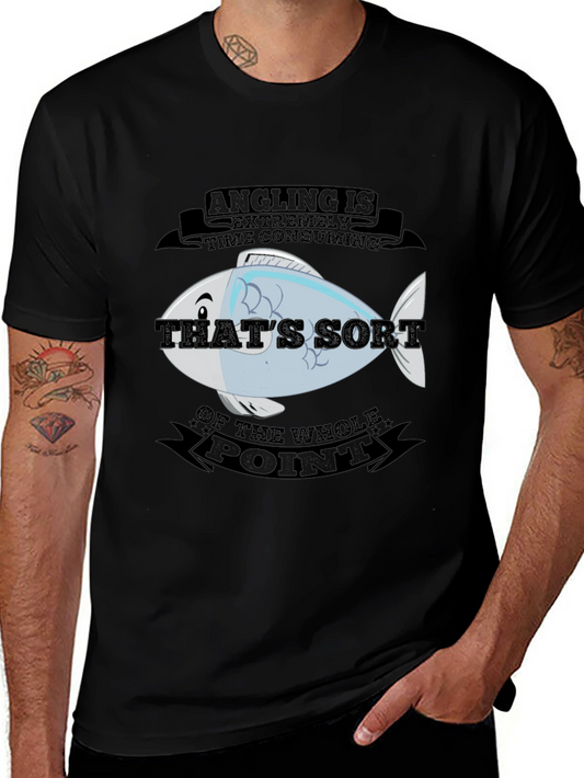 Angling Time Consuming Fish Graphic T-Shirt