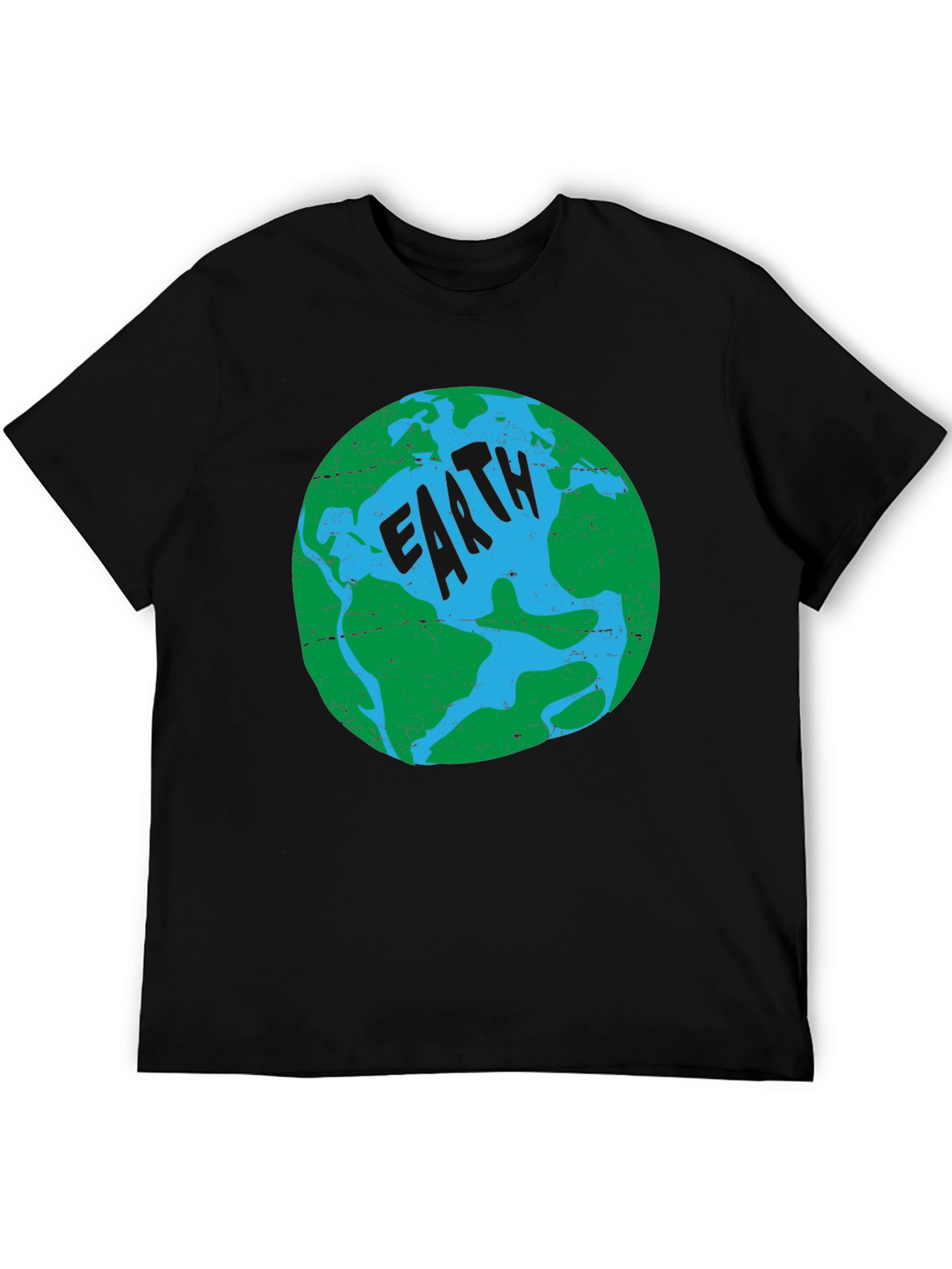 Earth Graphic Print T-Shirt - Black