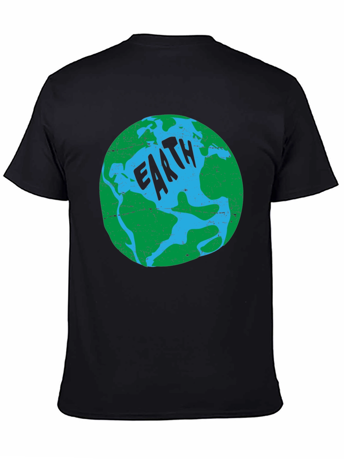 Earth Graphic Print T-Shirt - Black