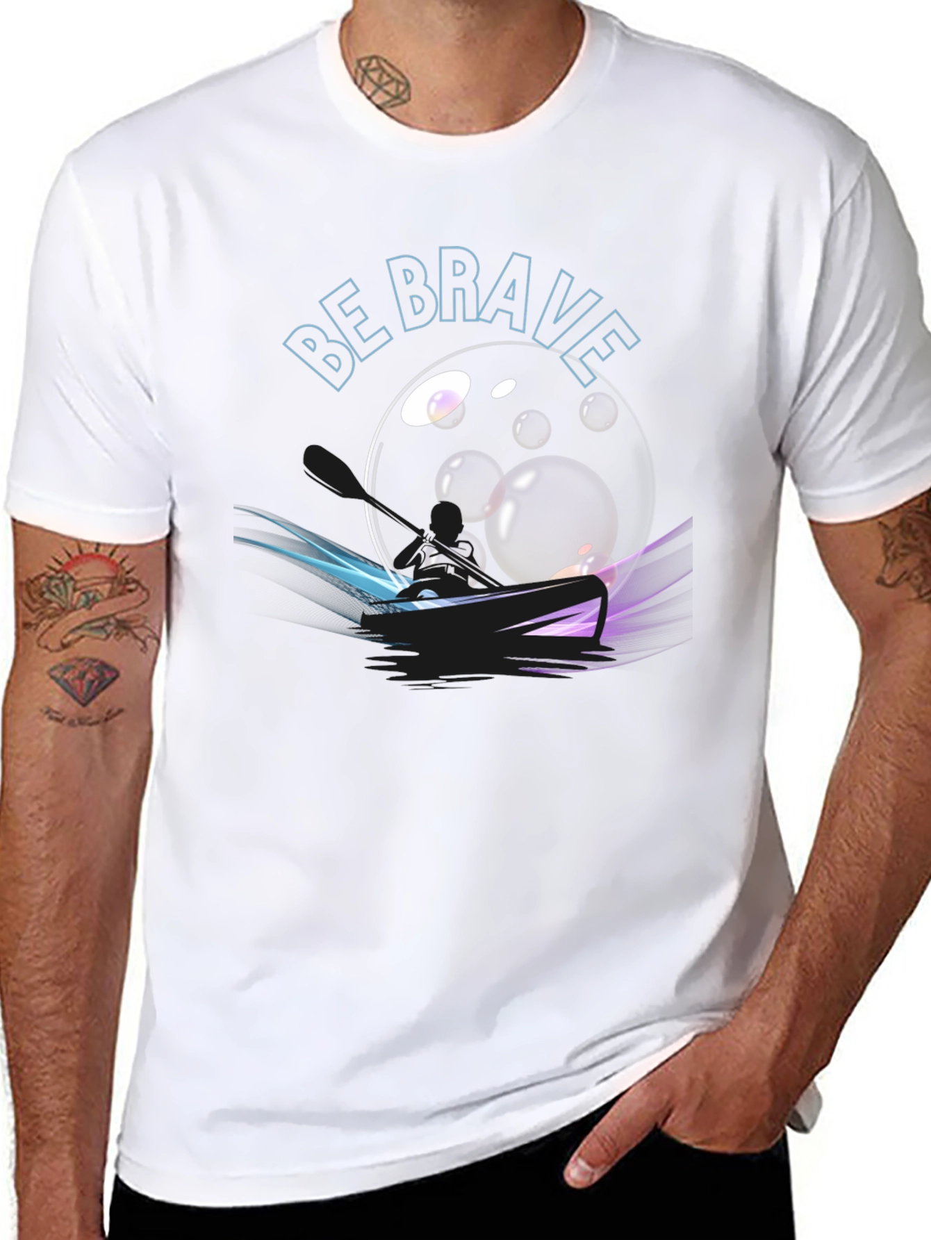 Be Brave Graphic Black T-Shirt