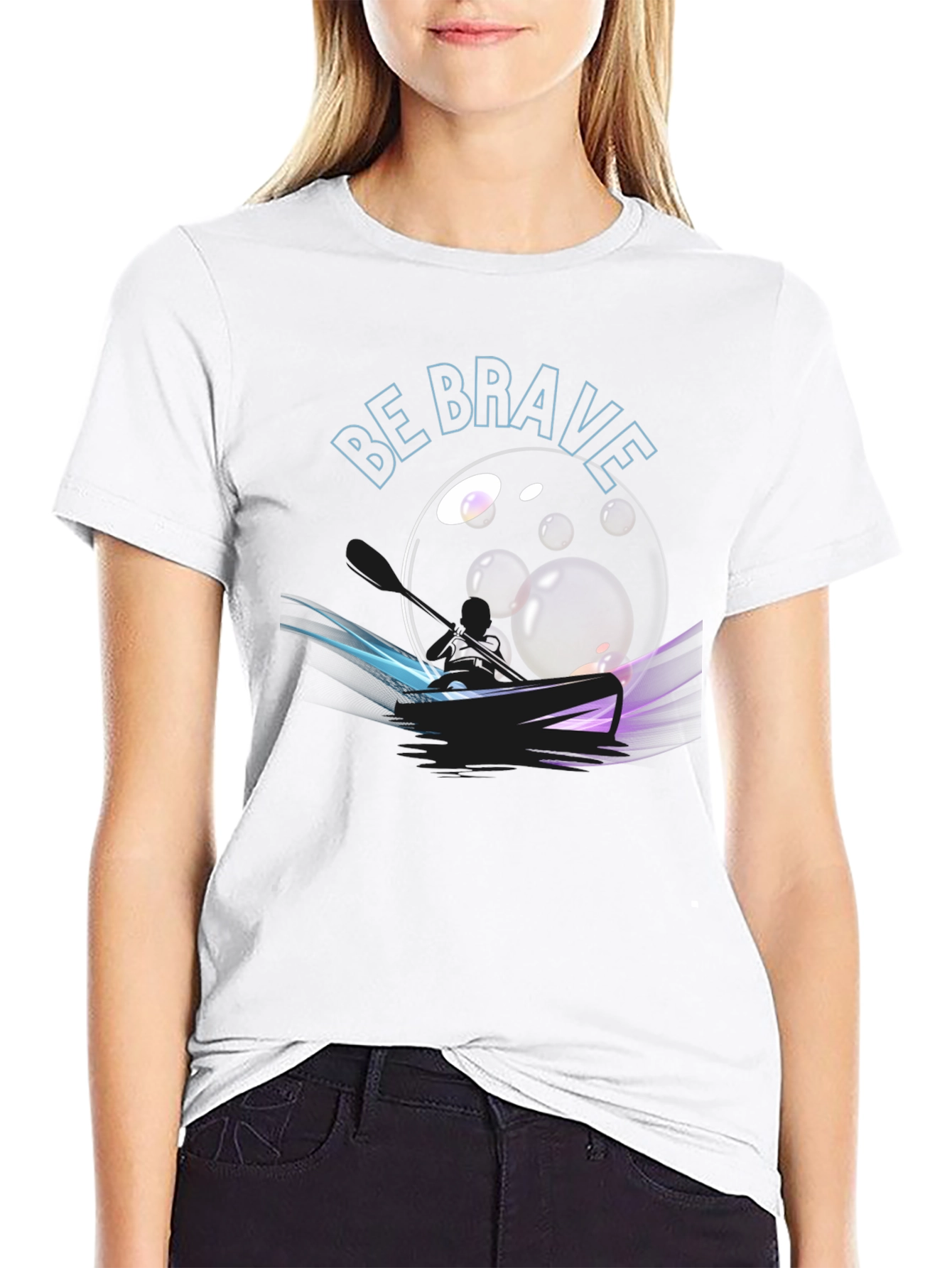 Be Brave Graphic Black T-Shirt