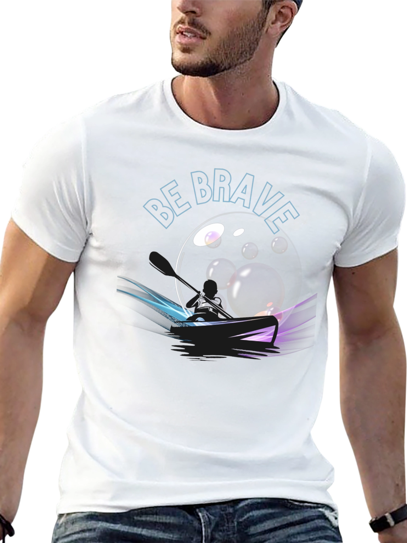 Be Brave Graphic Black T-Shirt