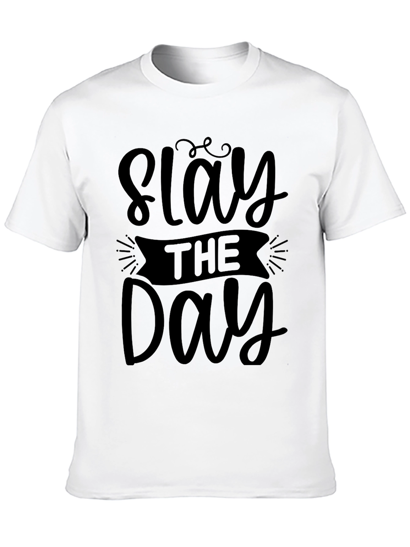 Slay the Day Black Graphic T-Shirt