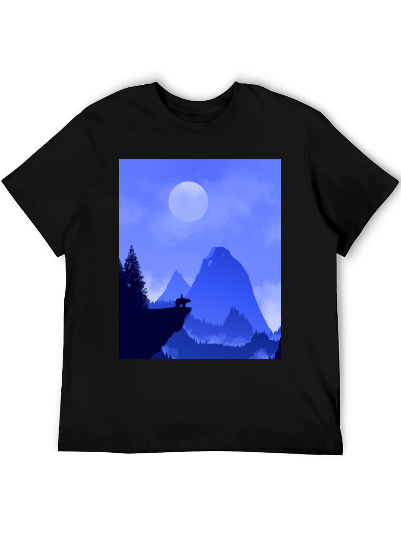 Natures Silhouette Black T-Shirt