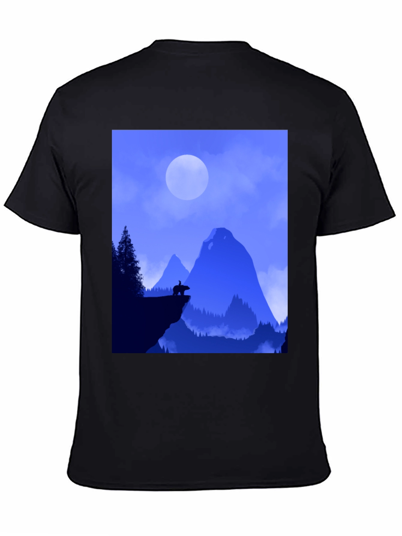 Natures Silhouette Black T-Shirt