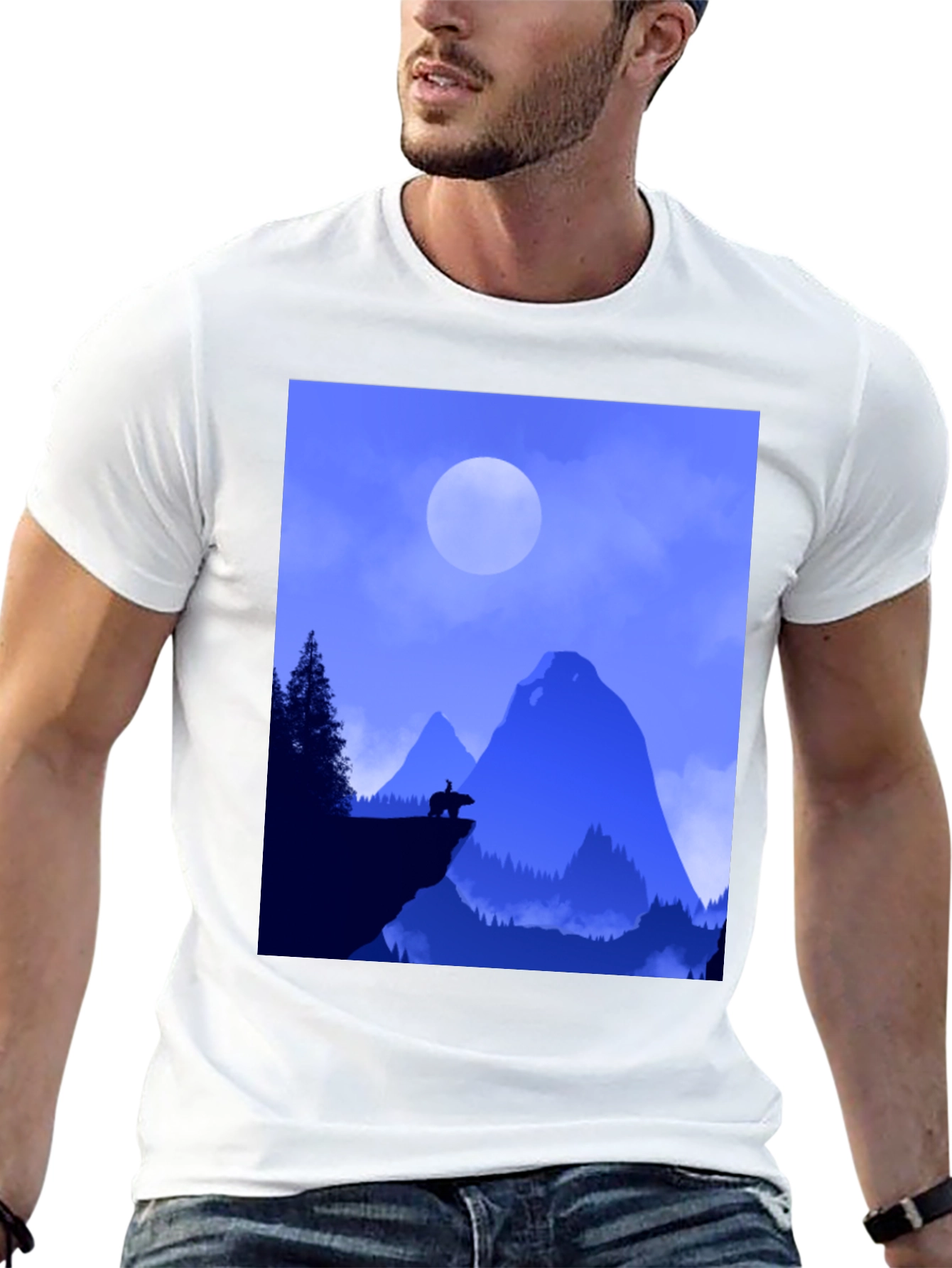 Natures Silhouette Black T-Shirt