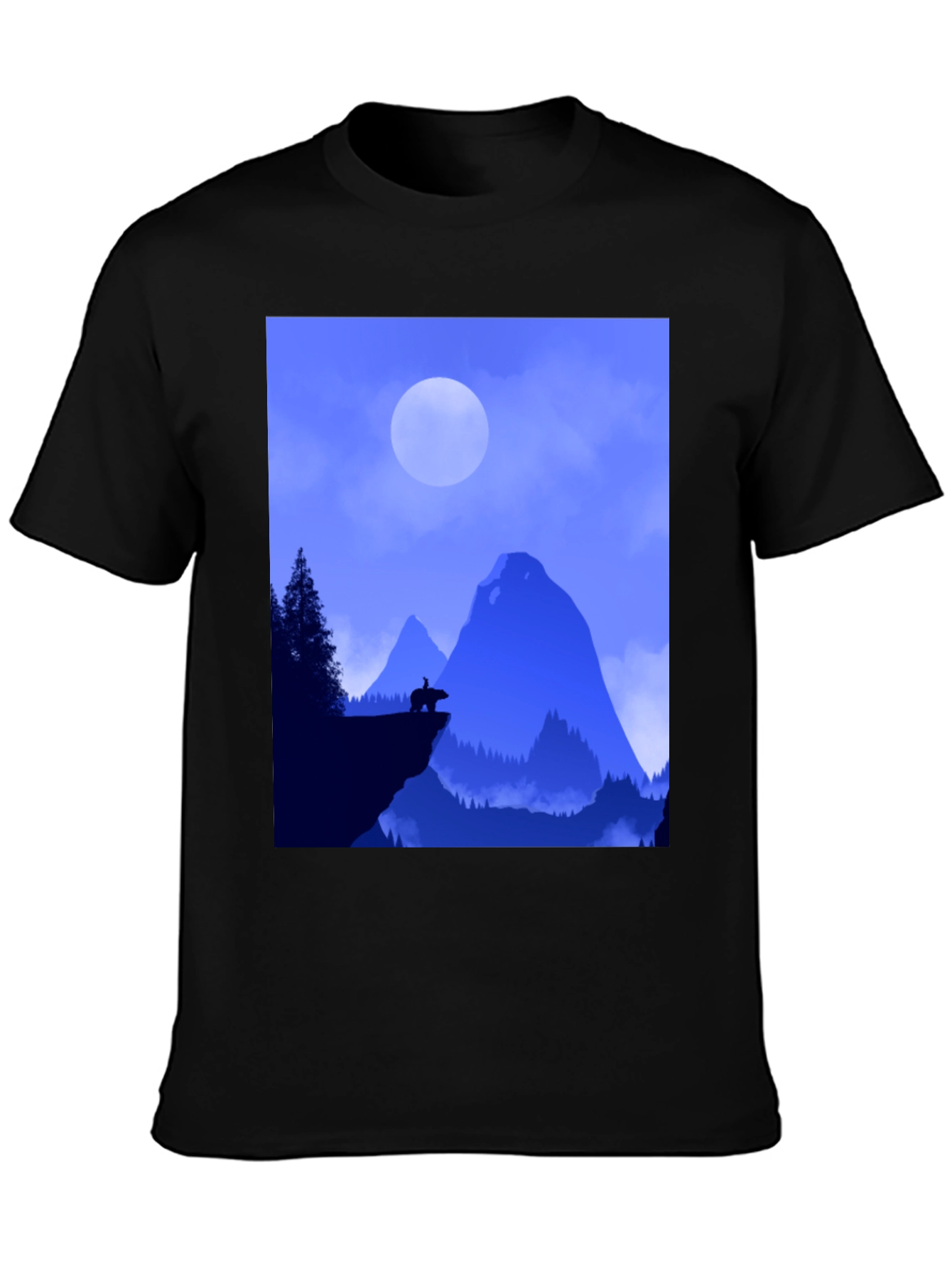 Natures Silhouette Black T-Shirt