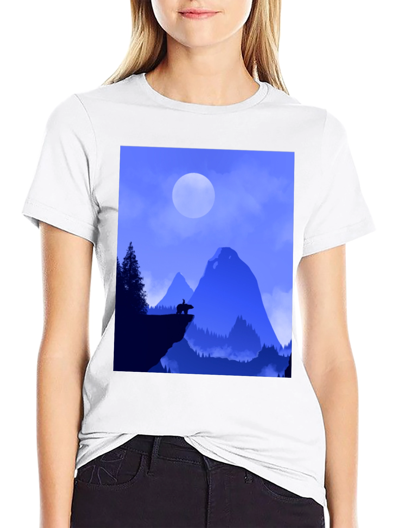 Natures Silhouette Black T-Shirt