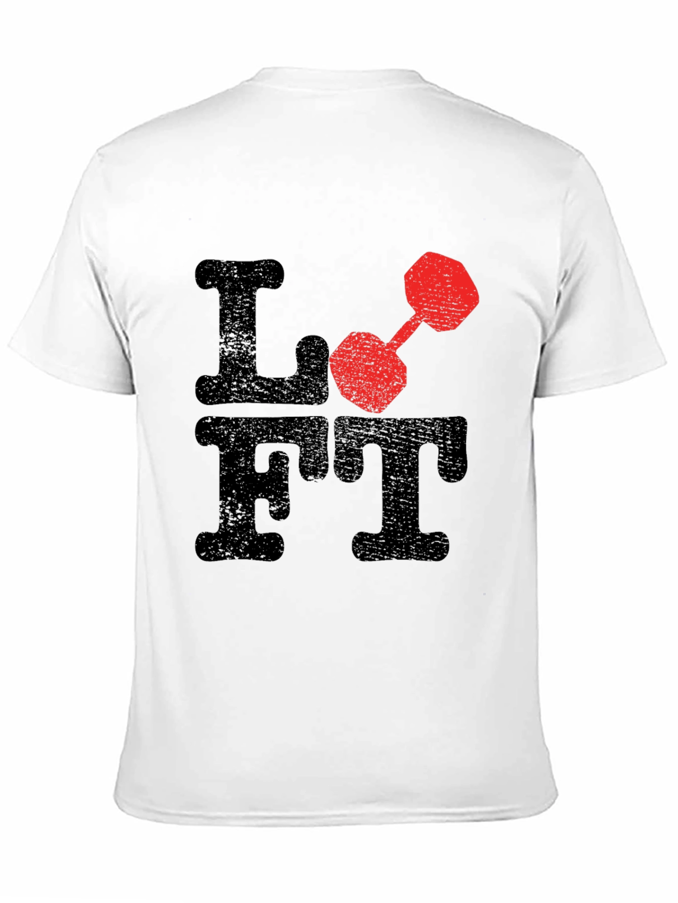 Lift Dumbbell Graphic Tee - Black Cotton T-Shirt