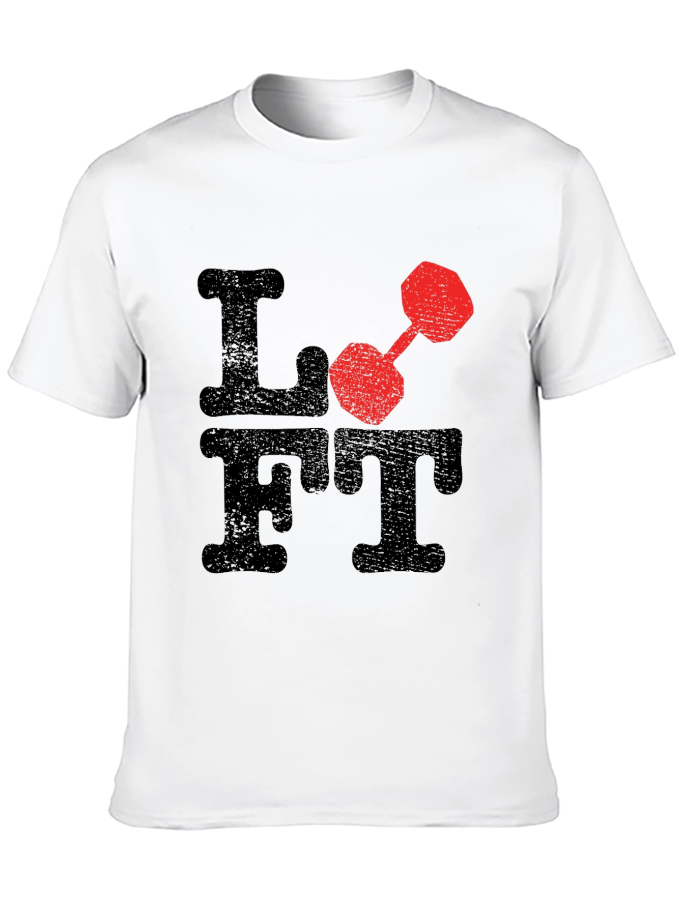 Lift Dumbbell Graphic Tee - Black Cotton T-Shirt