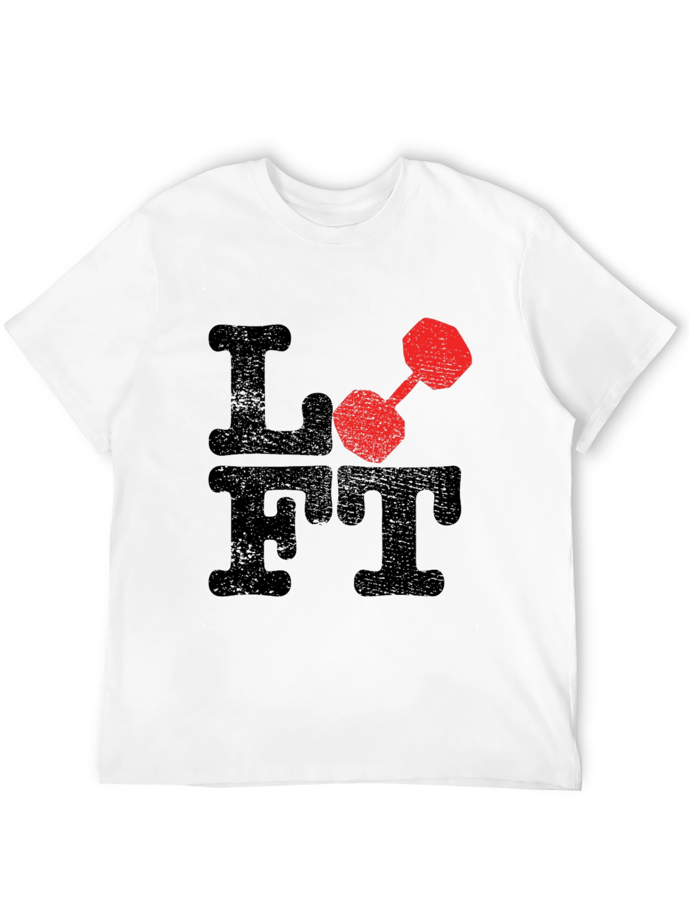 Lift Dumbbell Graphic Tee - Black Cotton T-Shirt