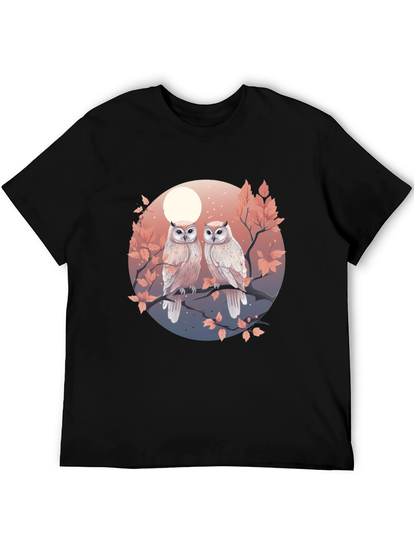 Owl Moon Graphic Tee - Unique Bird Lover Design