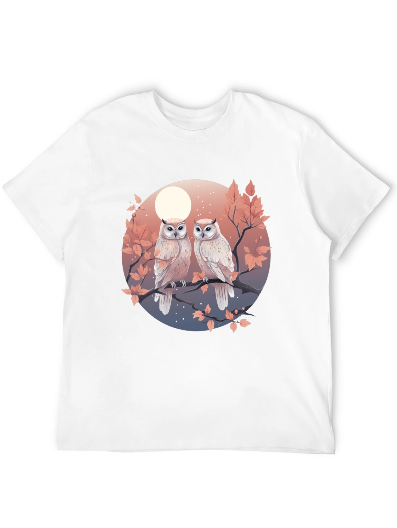 Owl Moon Graphic Tee - Unique Bird Lover Design