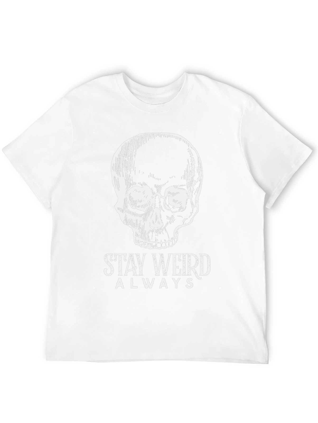 Stay Weird T-Shirt: Skull Design Comfy Cotton Blend