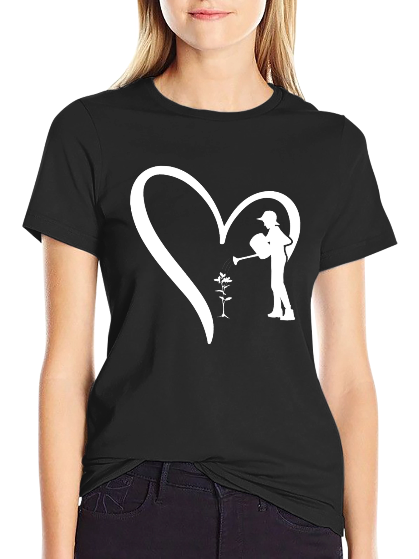 Heart Gardener Graphic Tee - Black Unisex T-Shirt