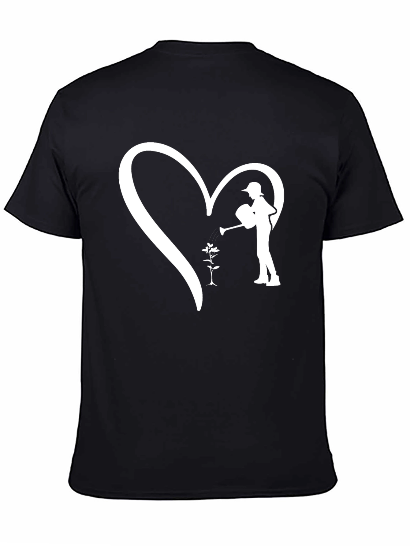Heart Gardener Graphic Tee - Black Unisex T-Shirt