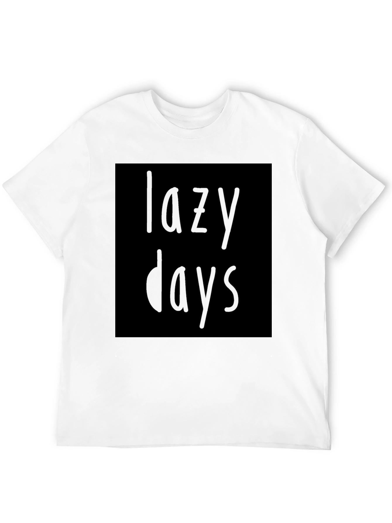 Lazy Days Black T-Shirt