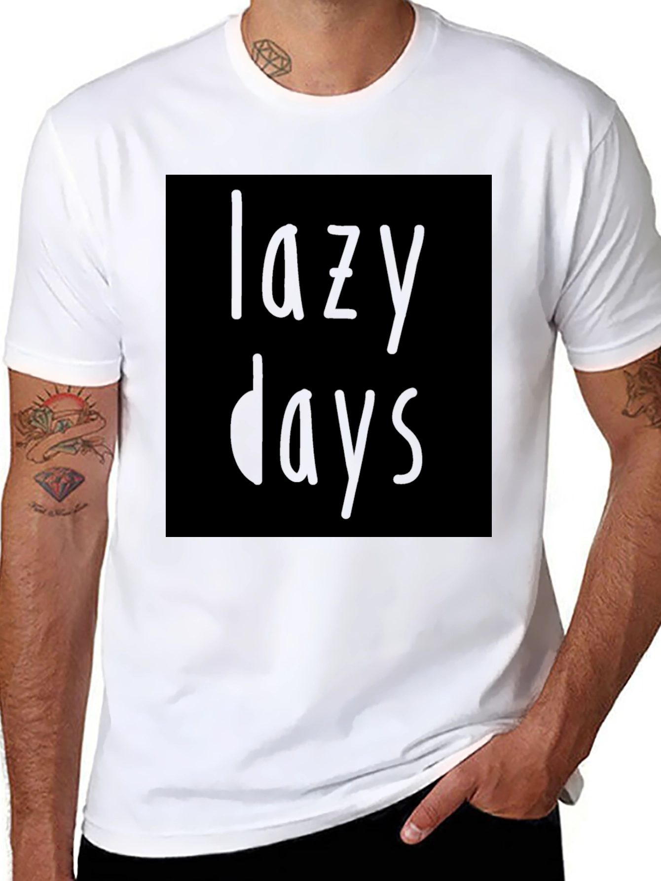 Lazy Days Black T-Shirt