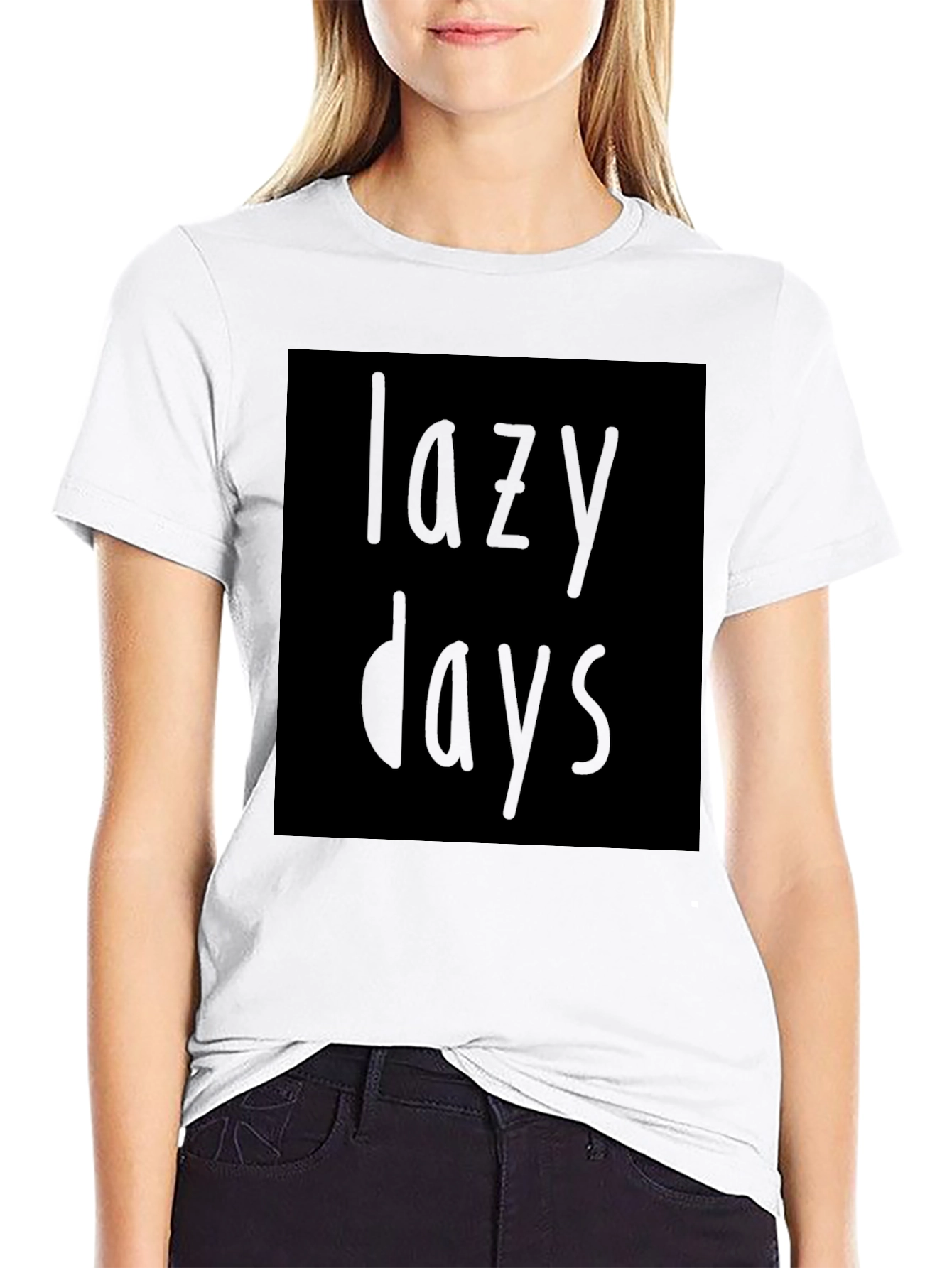 Lazy Days Black T-Shirt