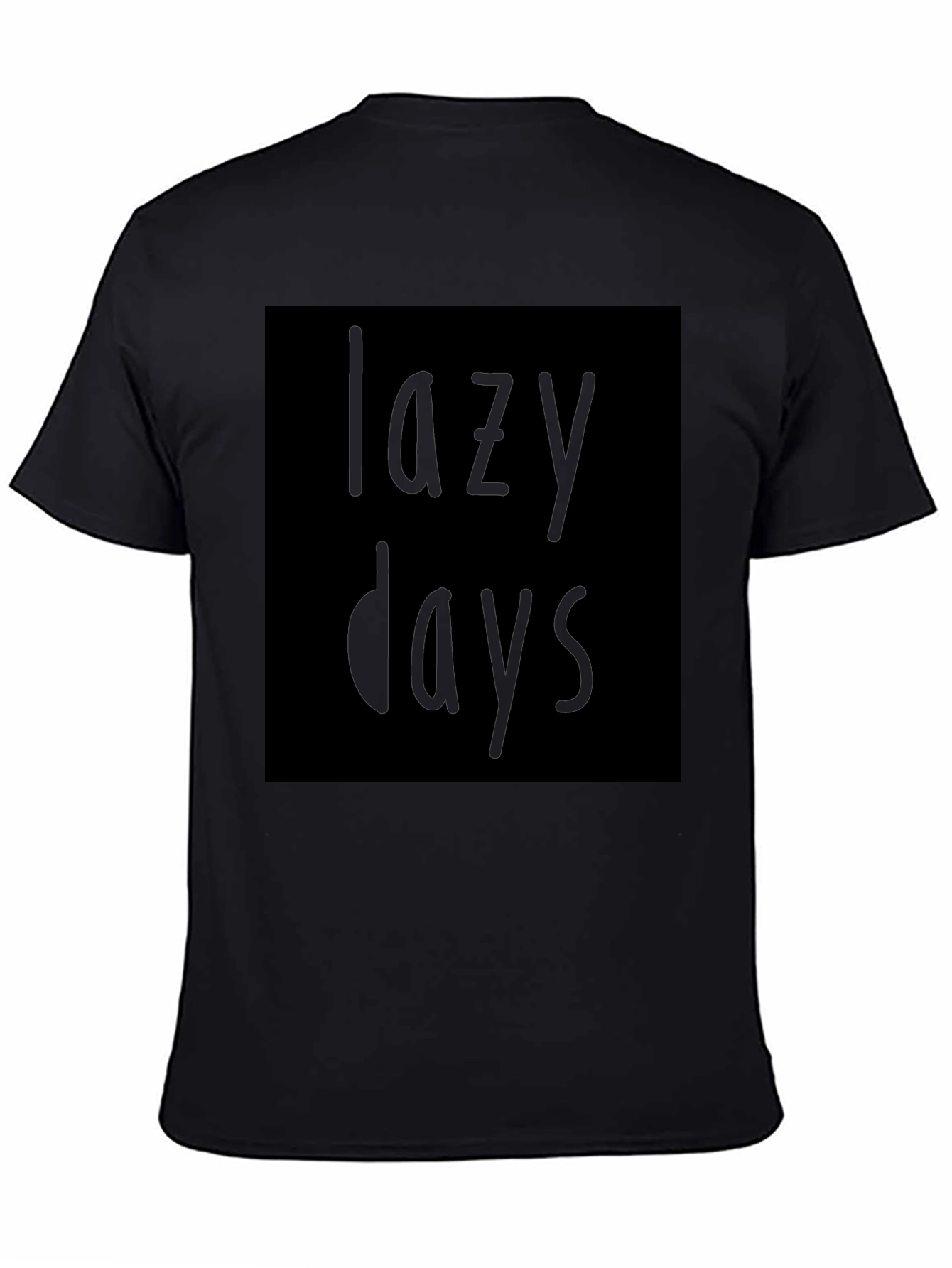 Lazy Days Black T-Shirt