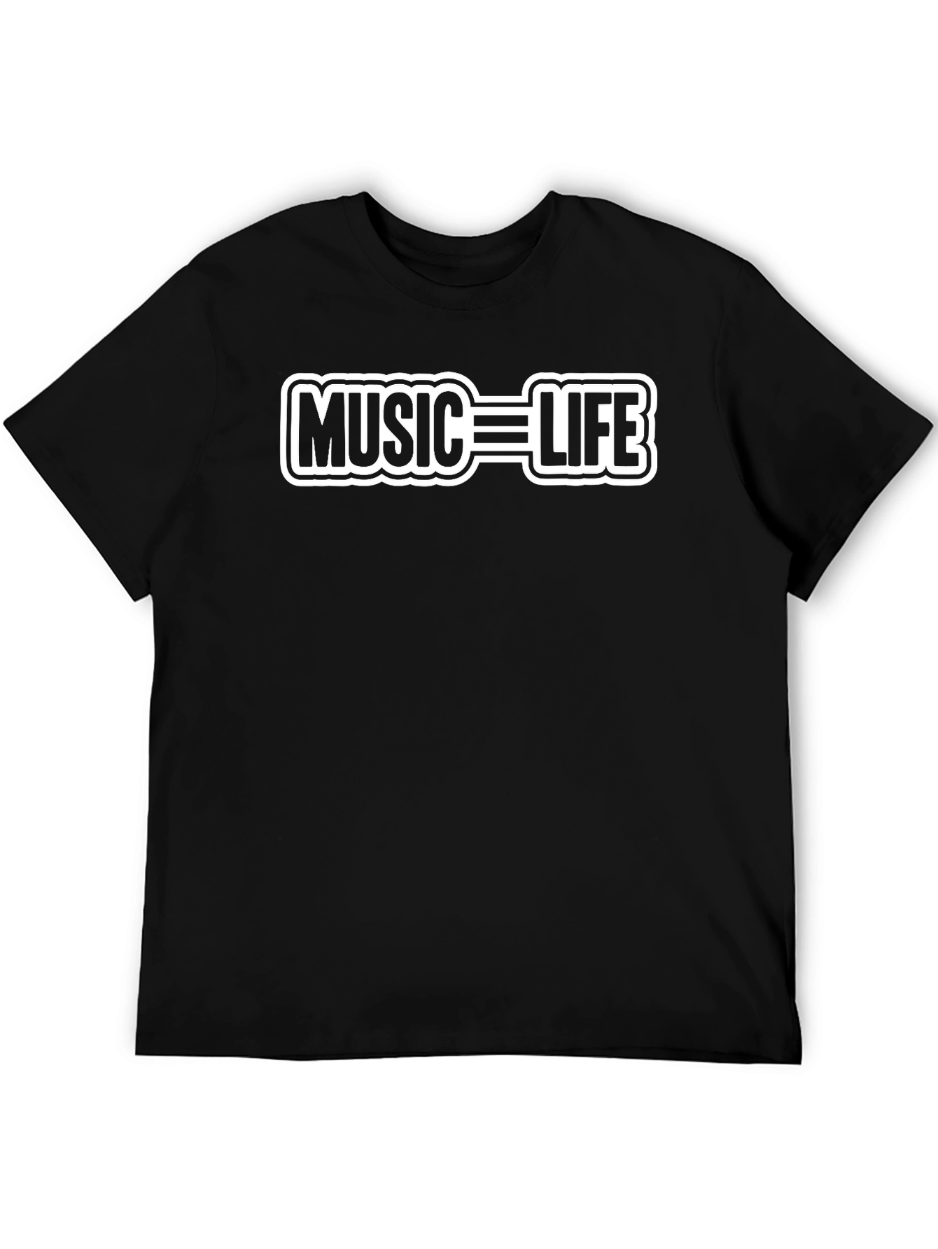 Music is Life Black T-Shirt