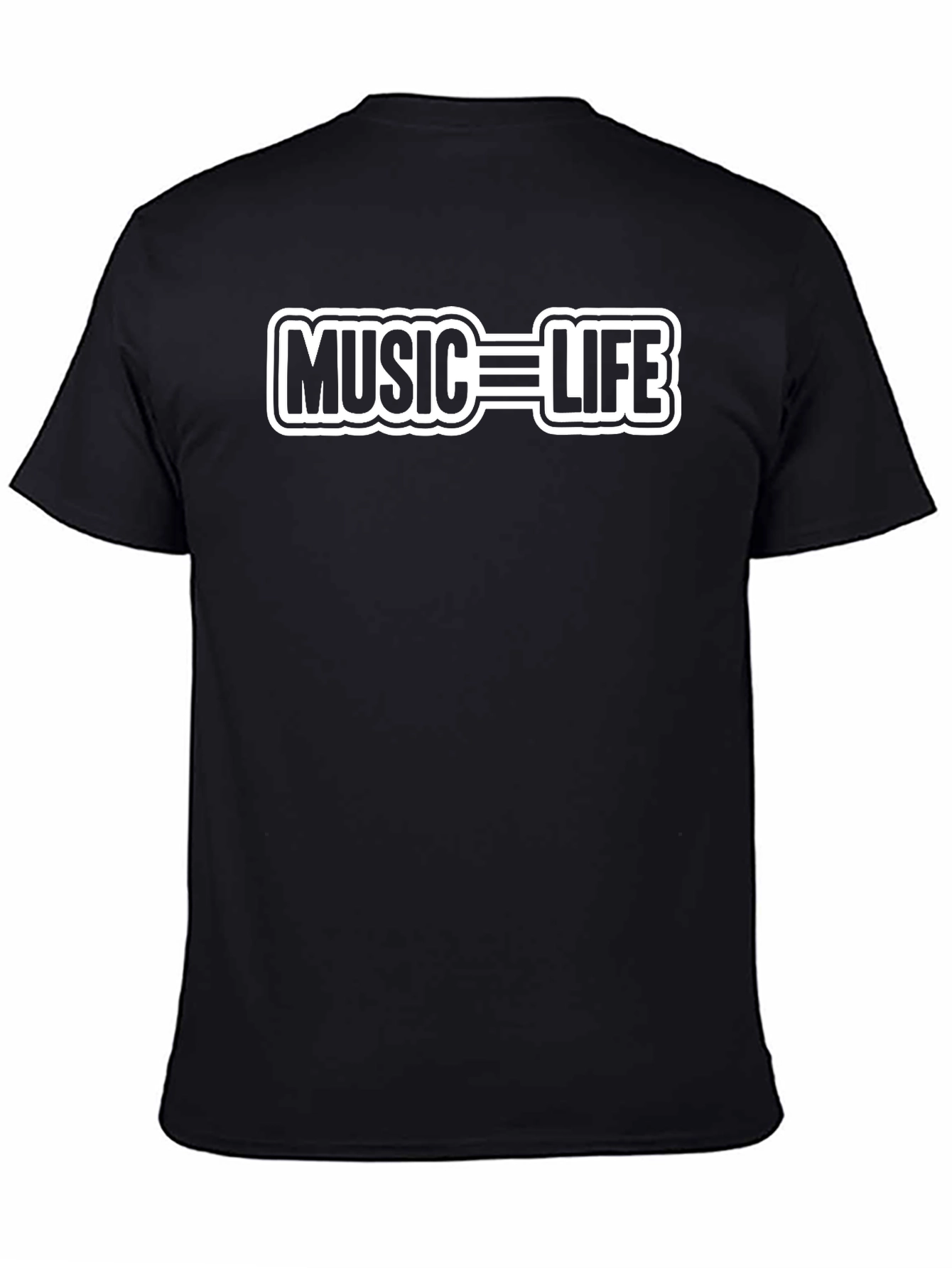 Music is Life Black T-Shirt