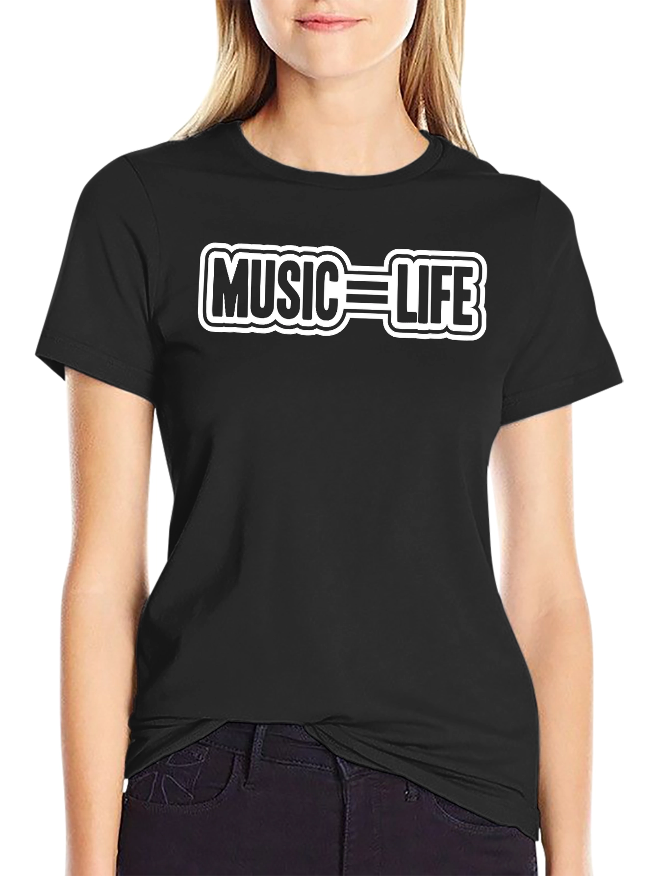 Music is Life Black T-Shirt