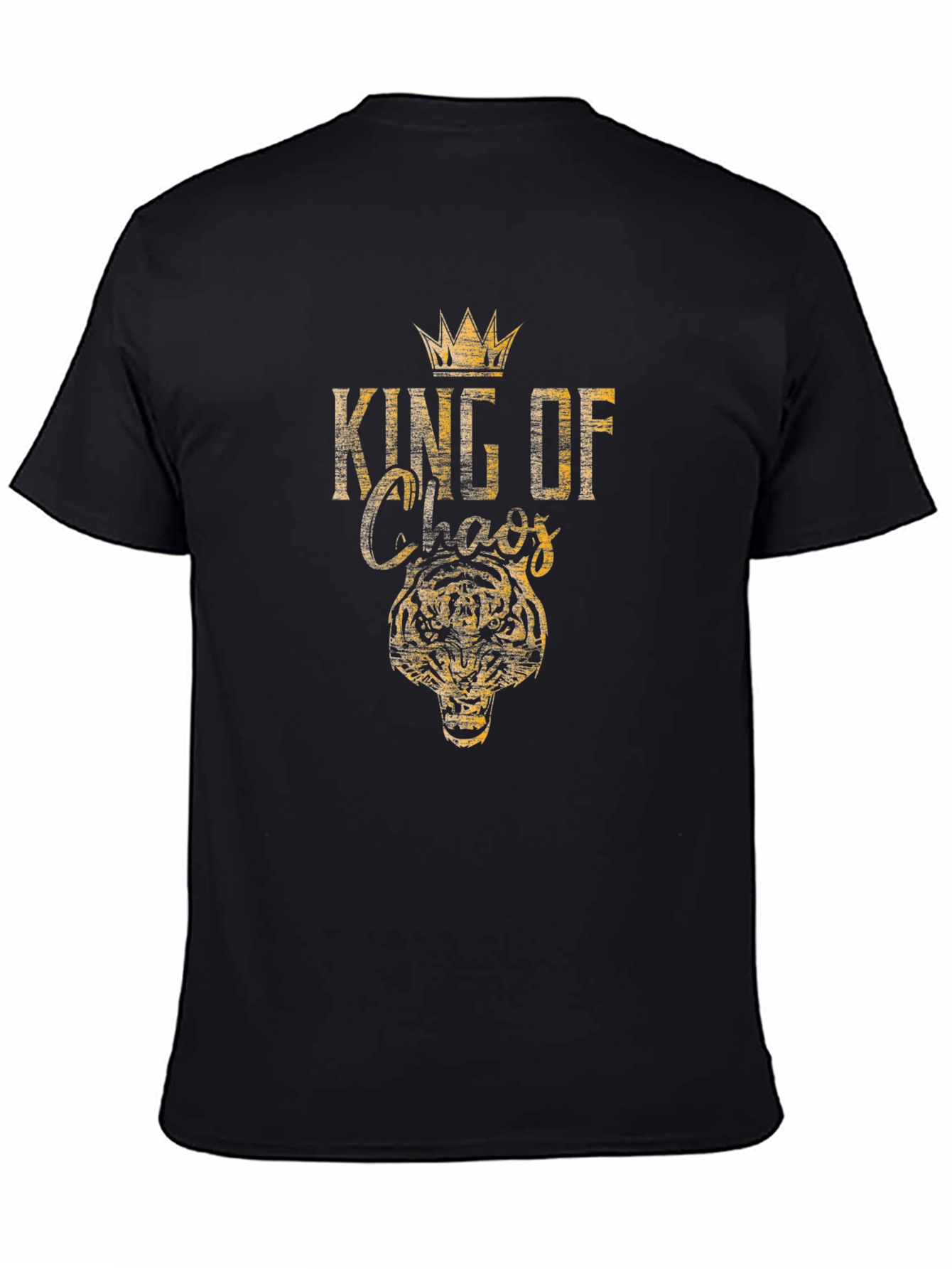 King of Chaos Tiger Graphic T-Shirt - Black