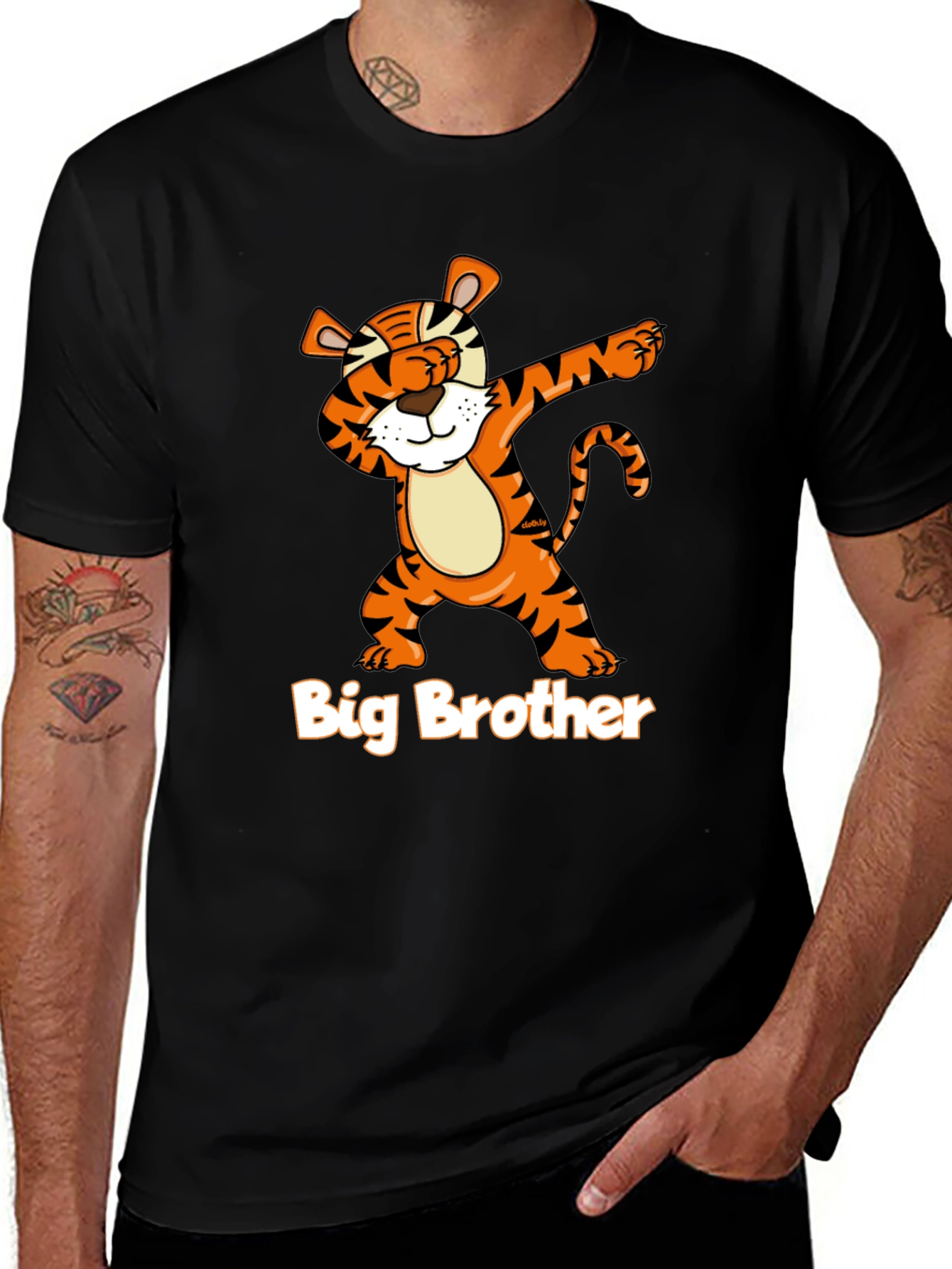 Big Brother Tiger Dab Graphic T-Shirt
