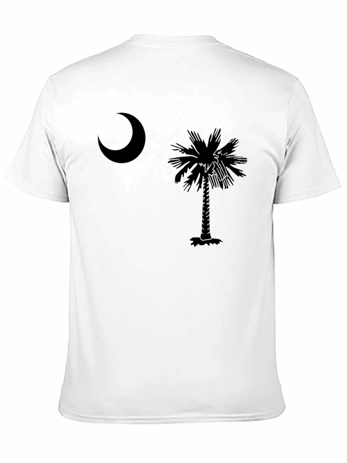 Mens Black Palmetto Tree & Moon Graphic Tee