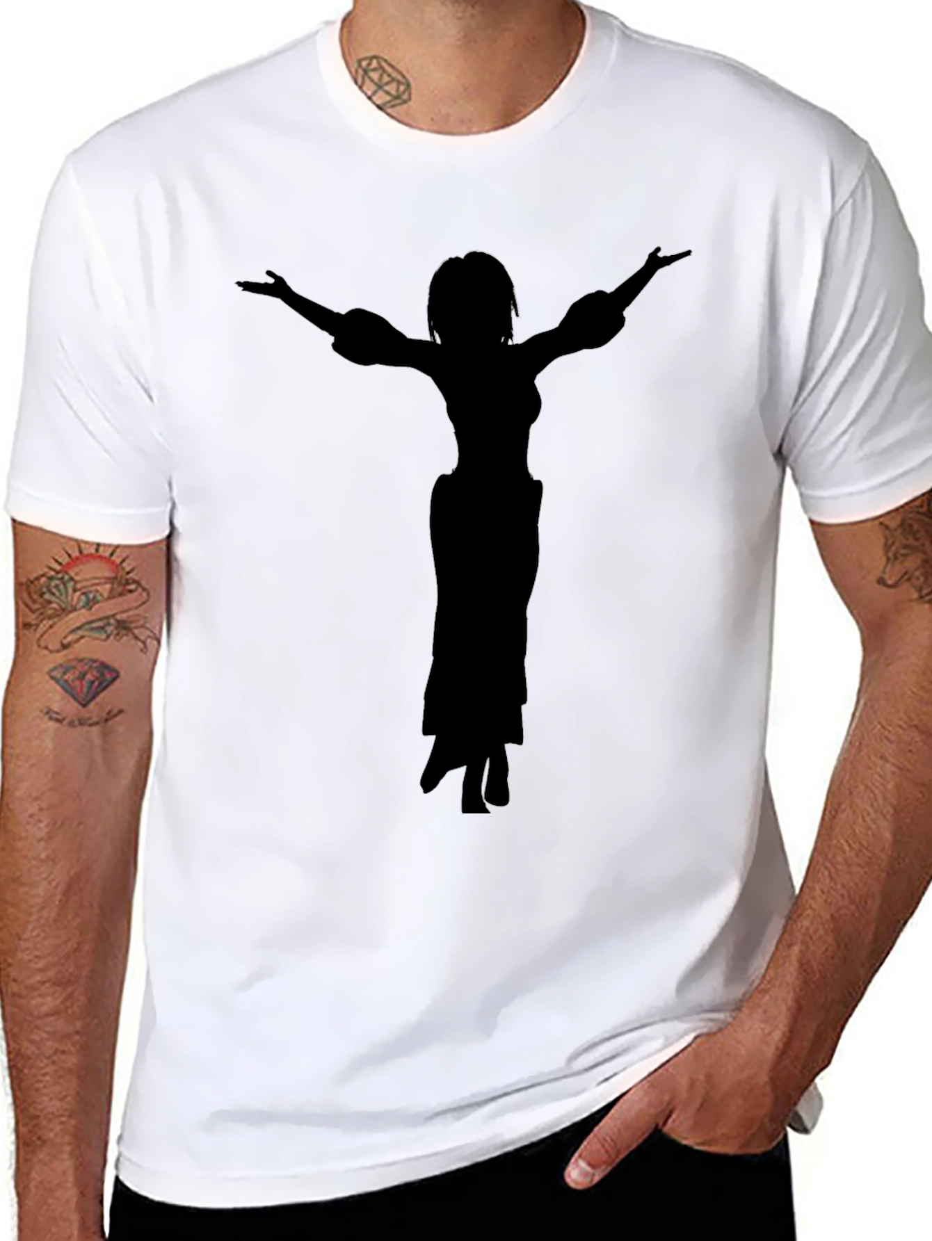 Silhouette Graphic T-Shirt - Casual Cotton Tee