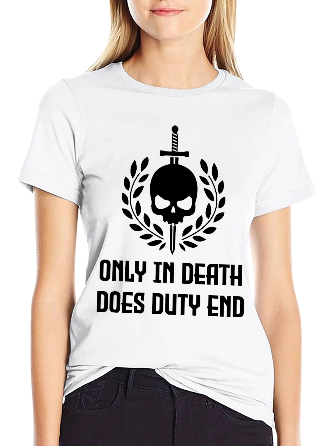 Duty Ends Black Graphic T-Shirt