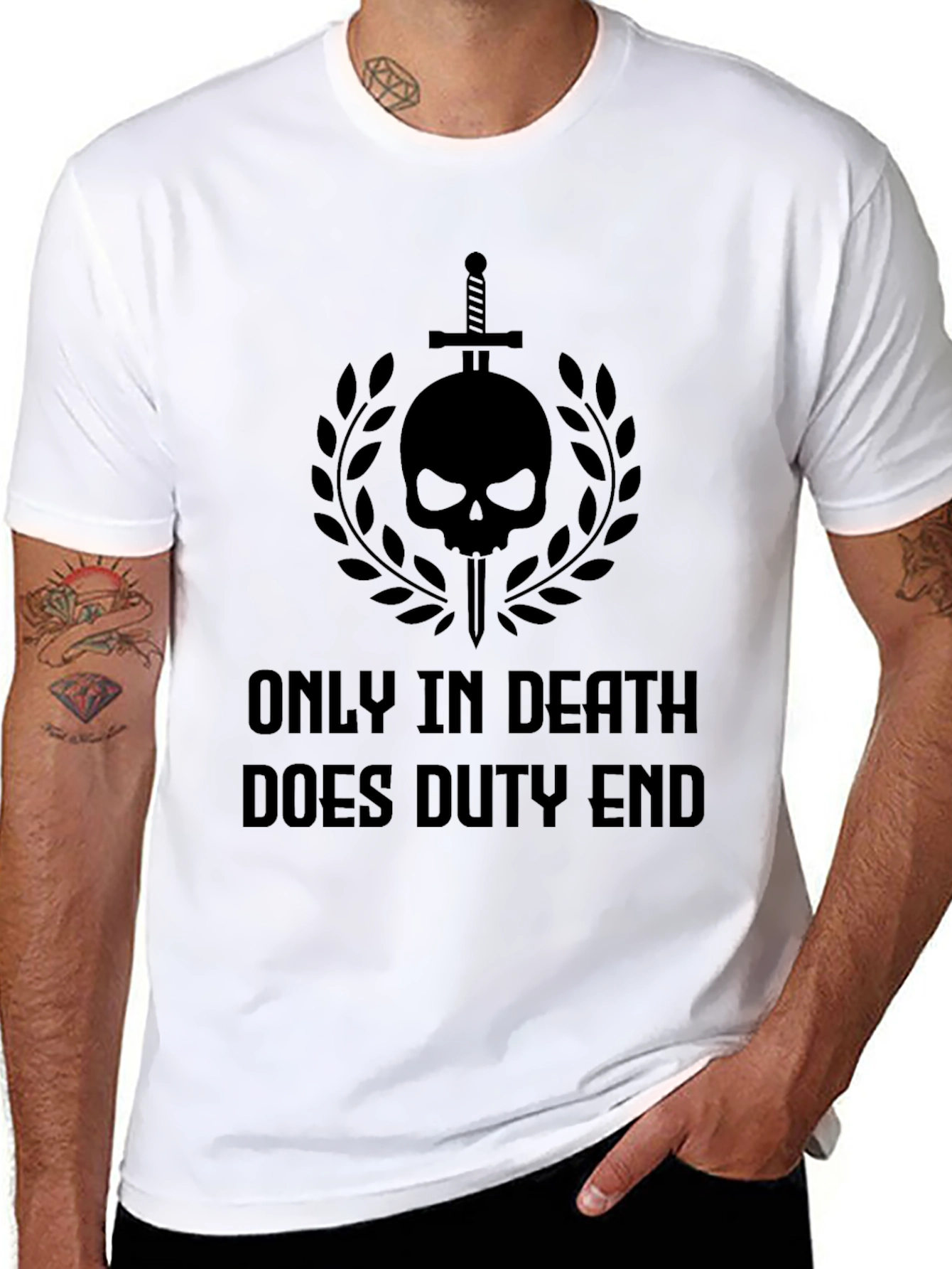 Duty Ends Black Graphic T-Shirt