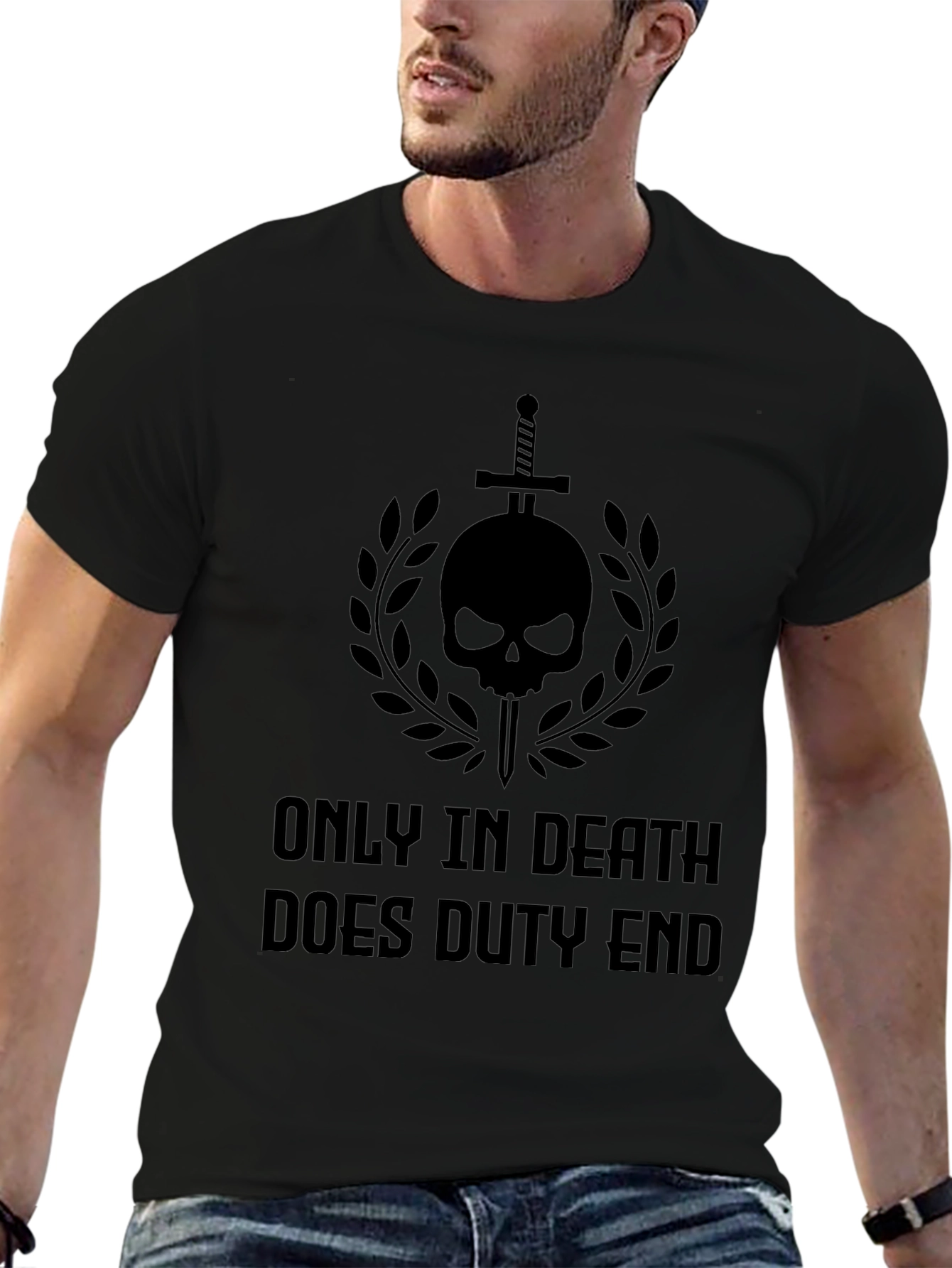 Duty Ends Black Graphic T-Shirt