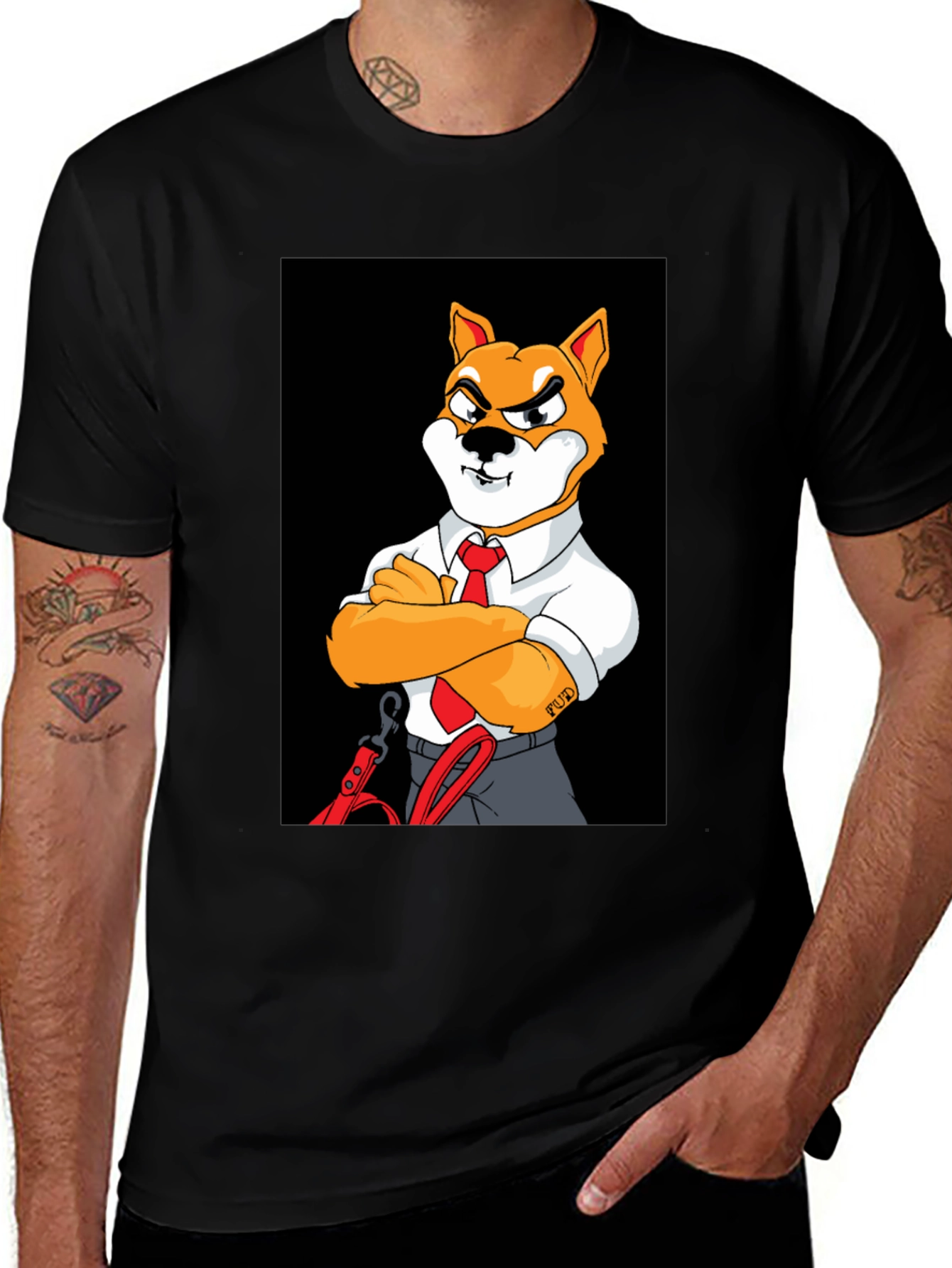 Dog Boss T-Shirt - Shiba Inu Cartoon Design