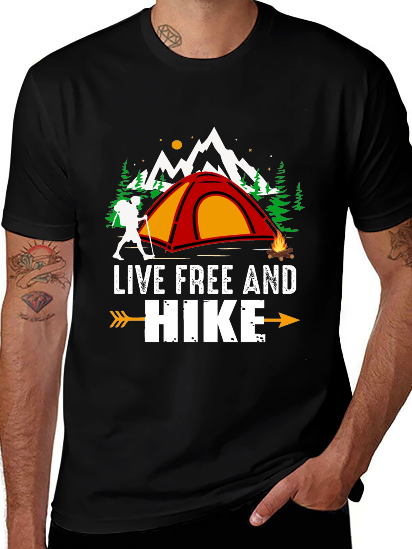 Live Free and Hike Graphic Tee