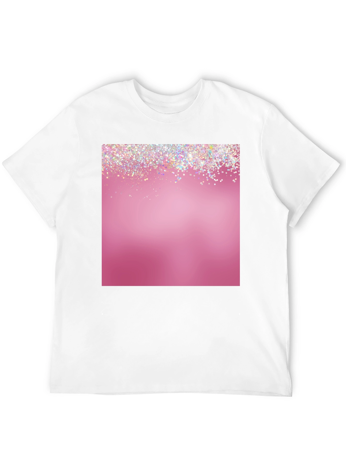 Glitter Pink Graphic Tee - Stylish Mens Casual Shirt