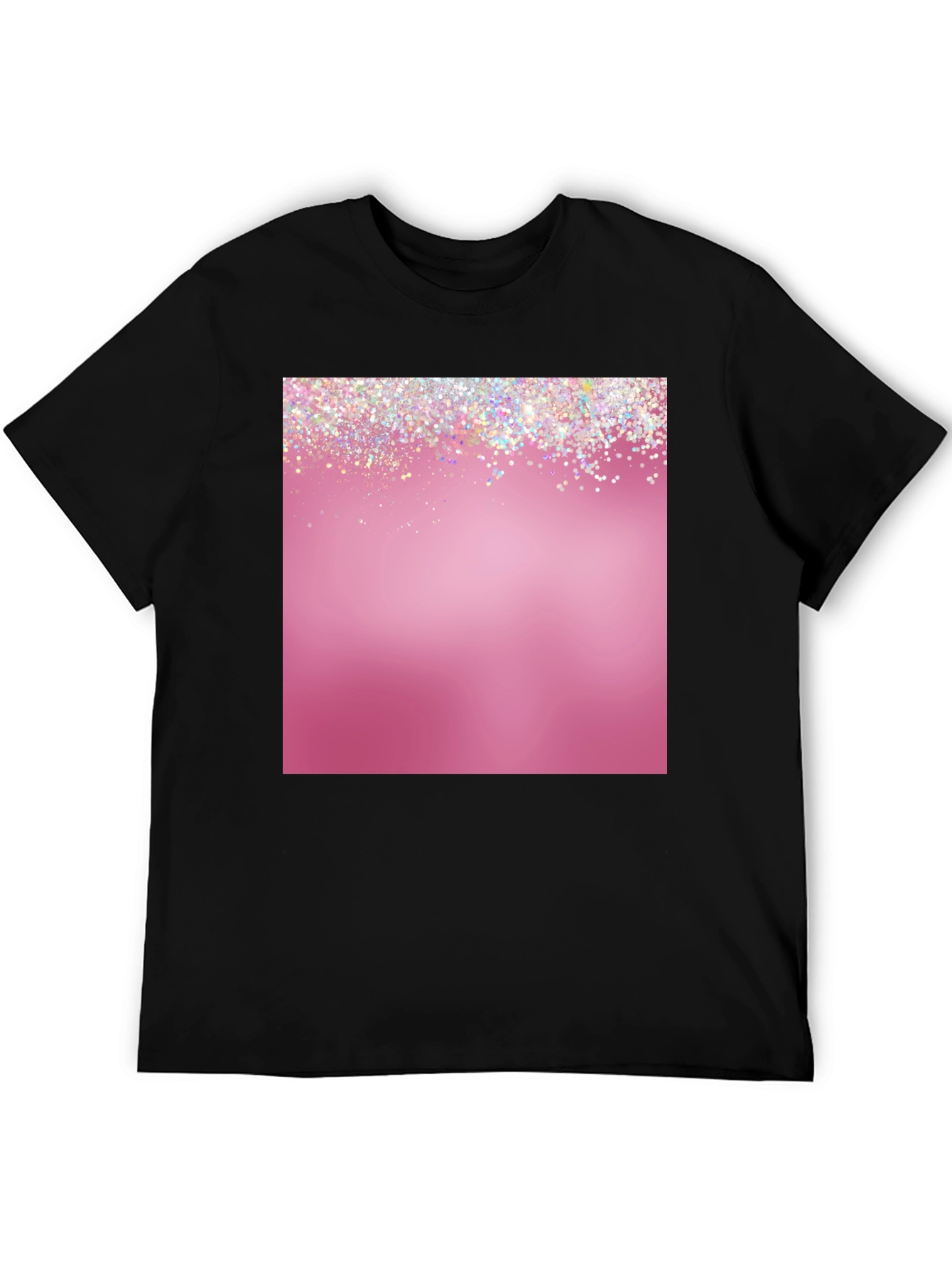 Glitter Pink Graphic Tee - Stylish Mens Casual Shirt