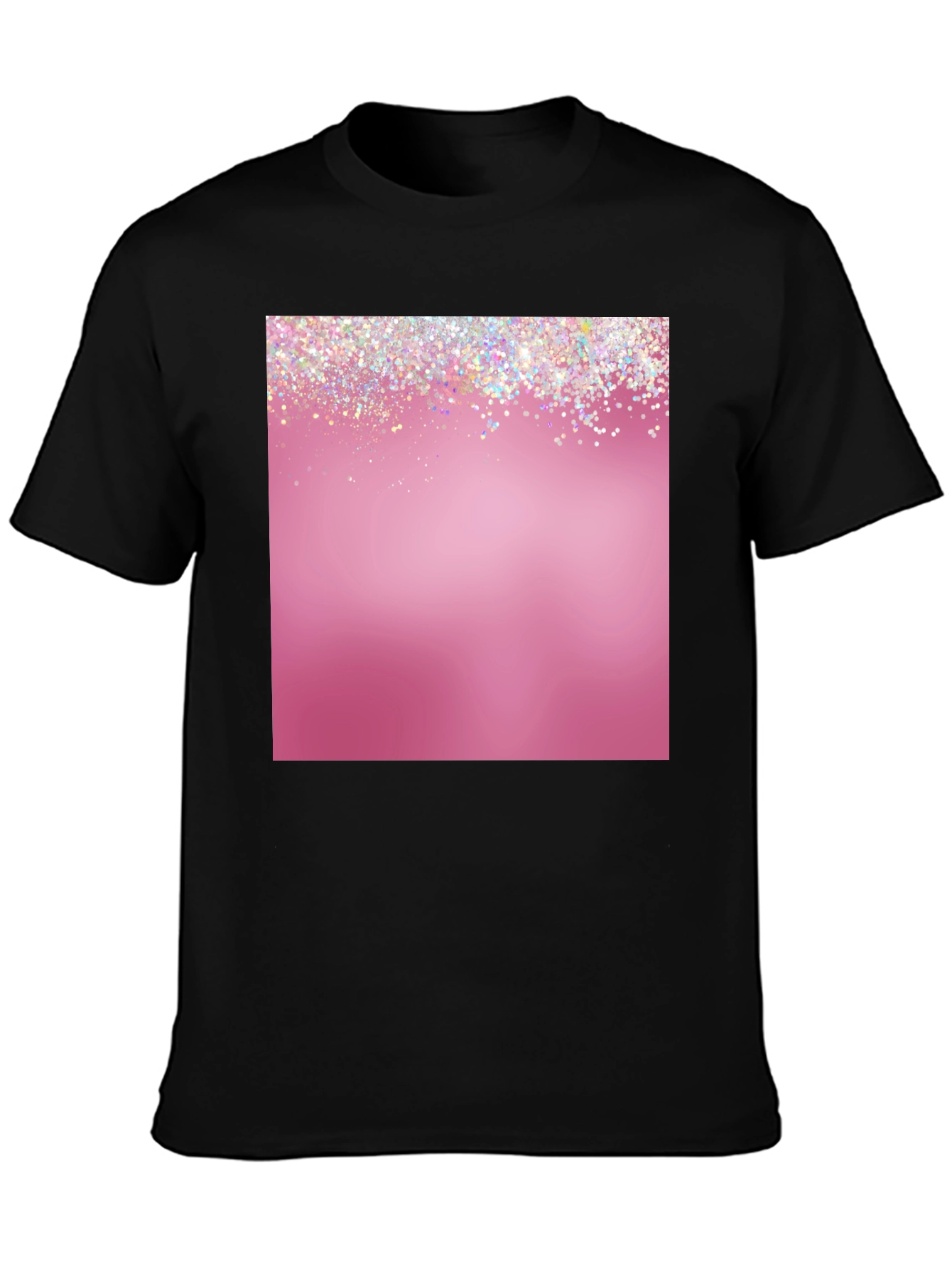 Glitter Pink Graphic Tee - Stylish Mens Casual Shirt