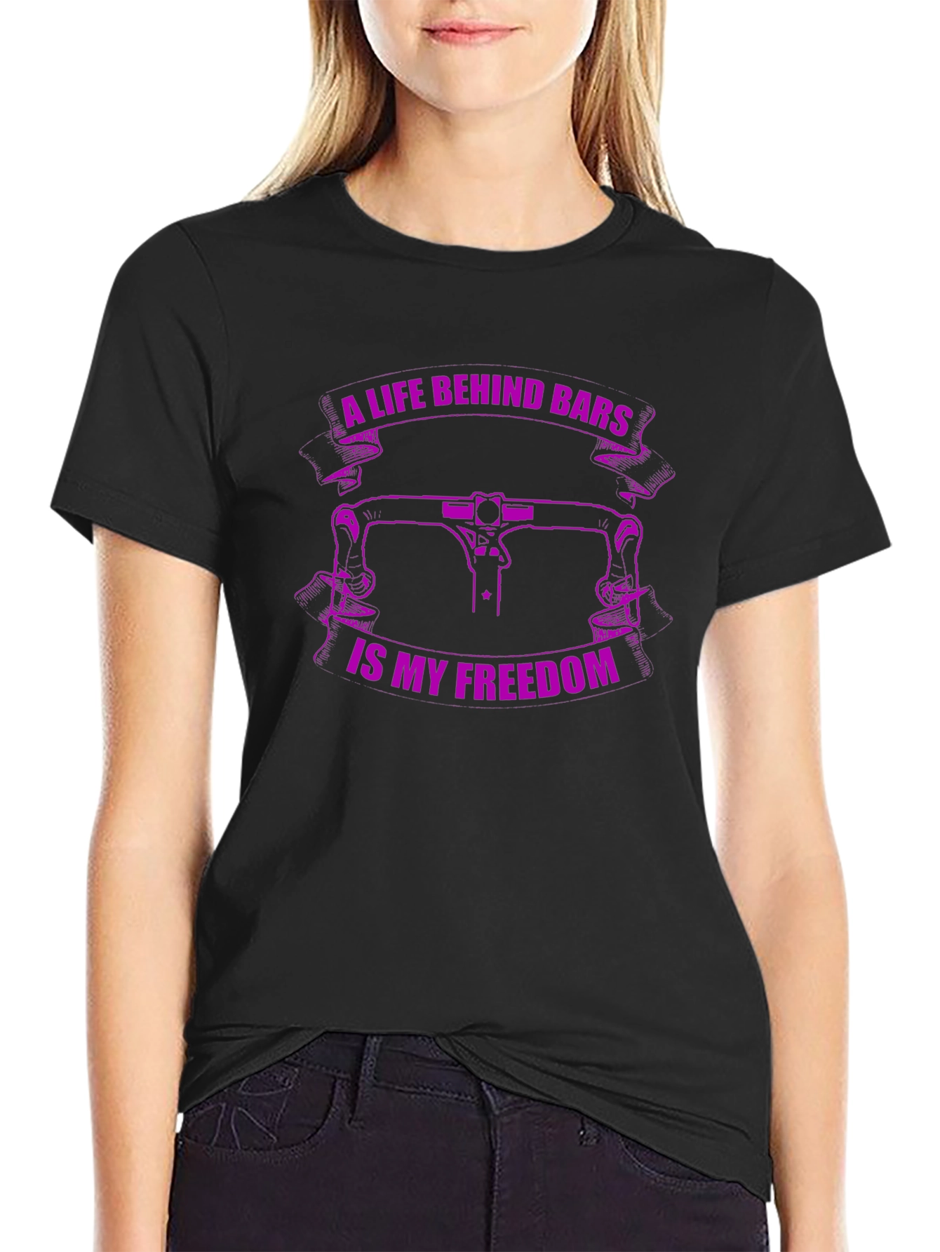 Bike Life Freedom T-Shirt - Black Graphic Tee