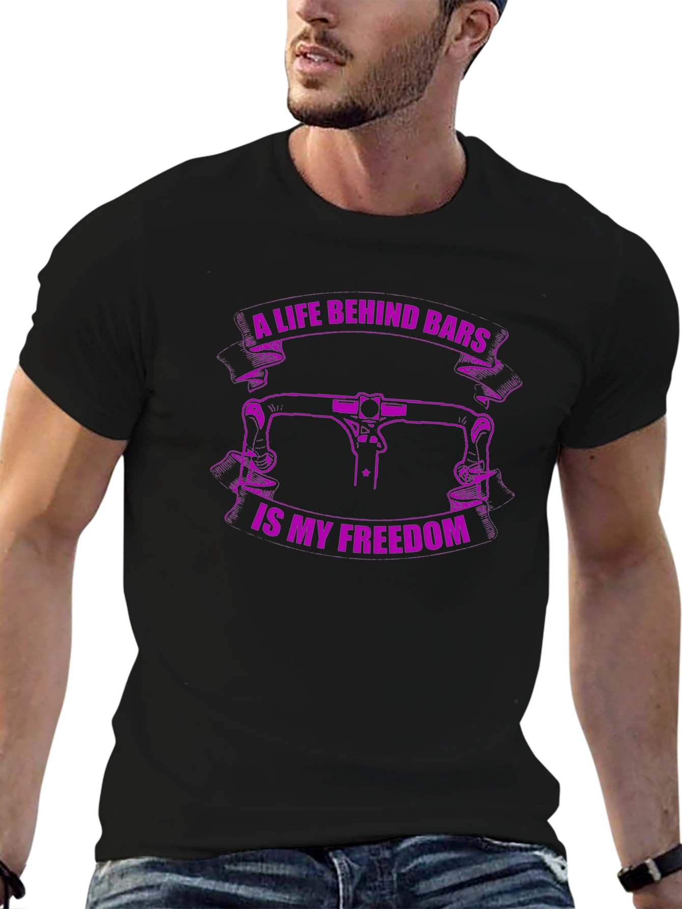 Bike Life Freedom T-Shirt - Black Graphic Tee