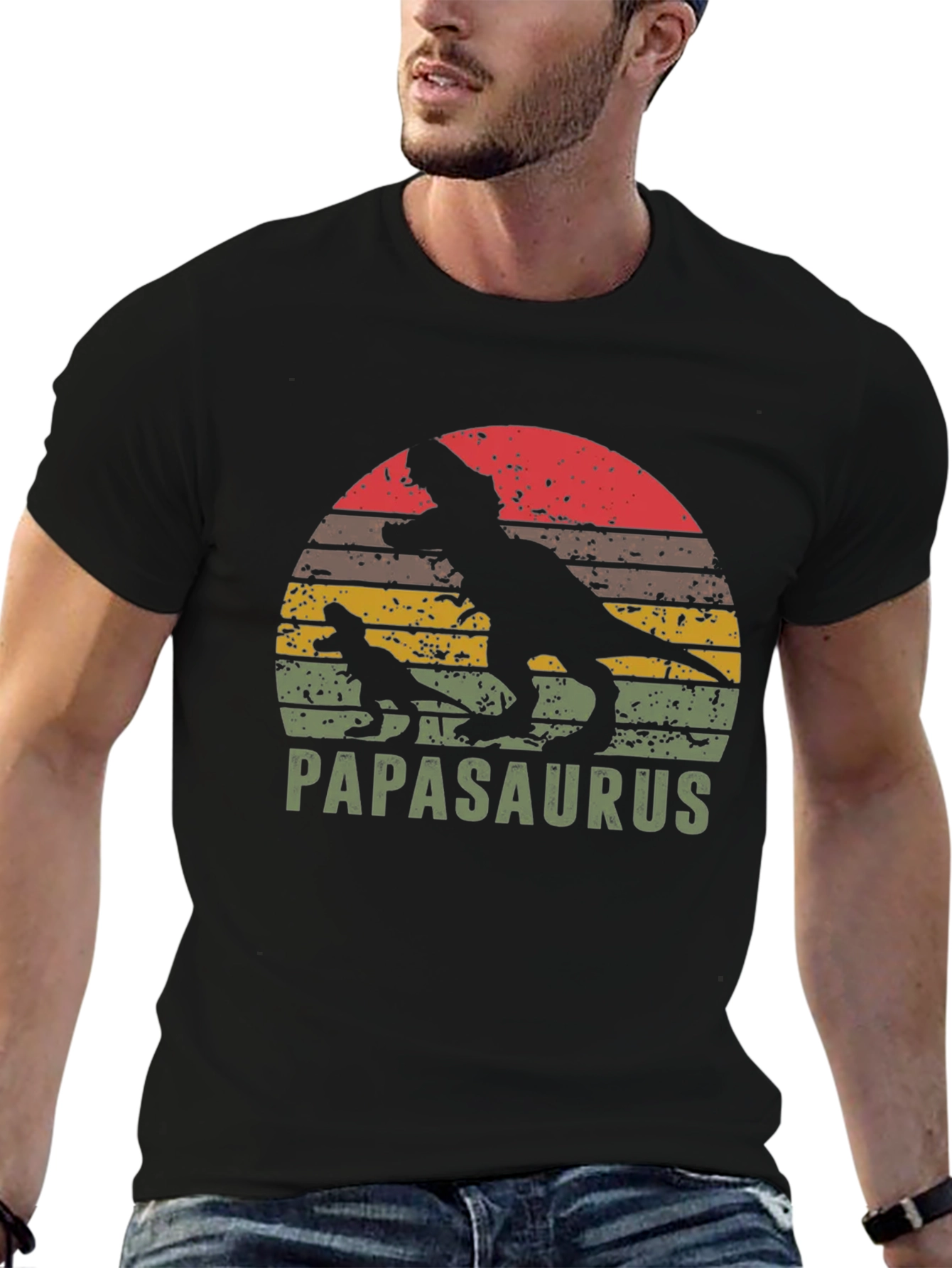 Papasaurus Dinosaur Fathers Day T-Shirt