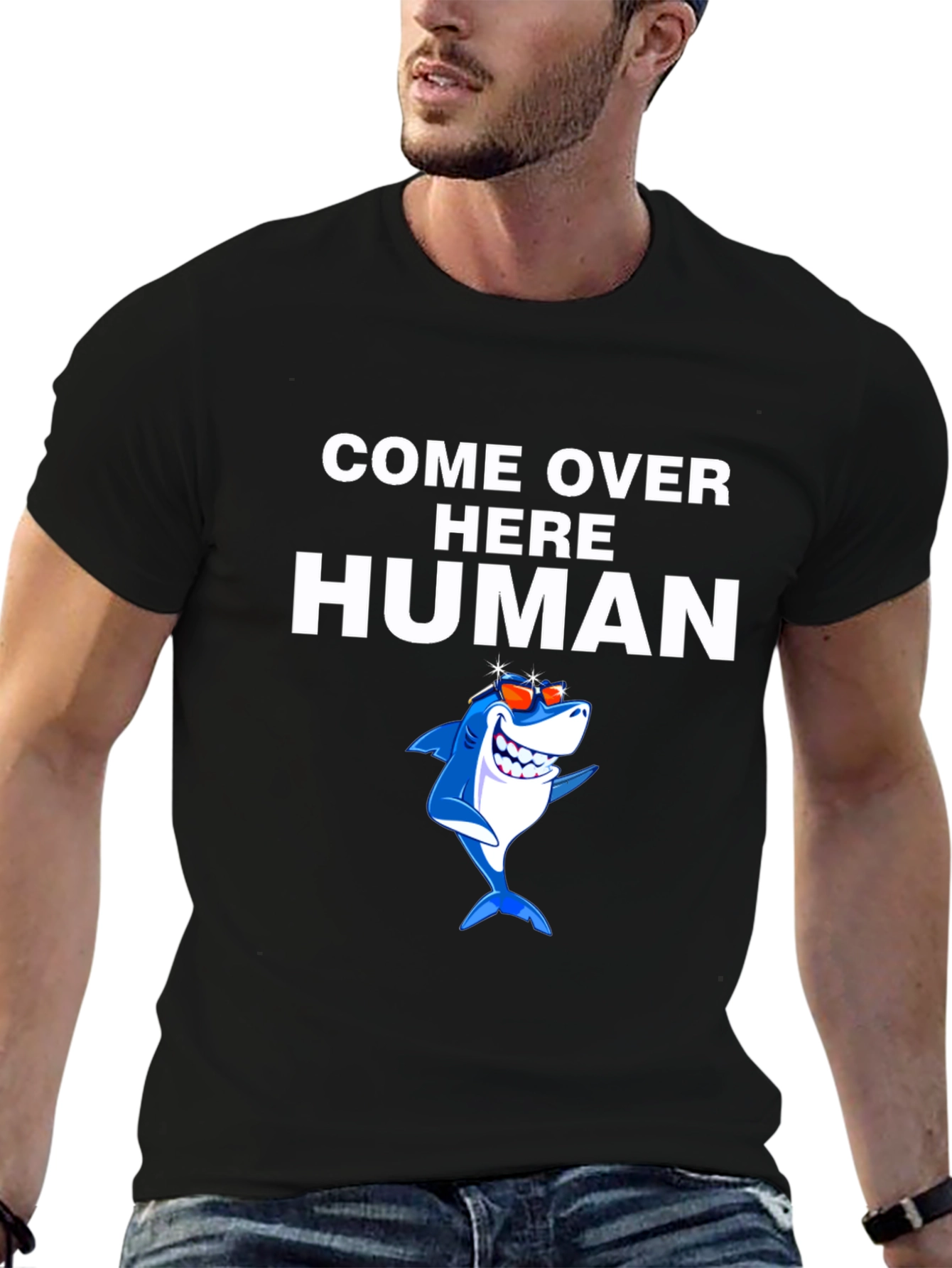 Come Over Here Human Shark Graphic Tee