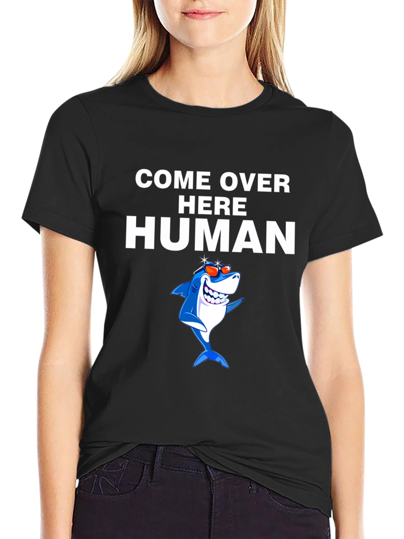 Come Over Here Human Shark Graphic Tee